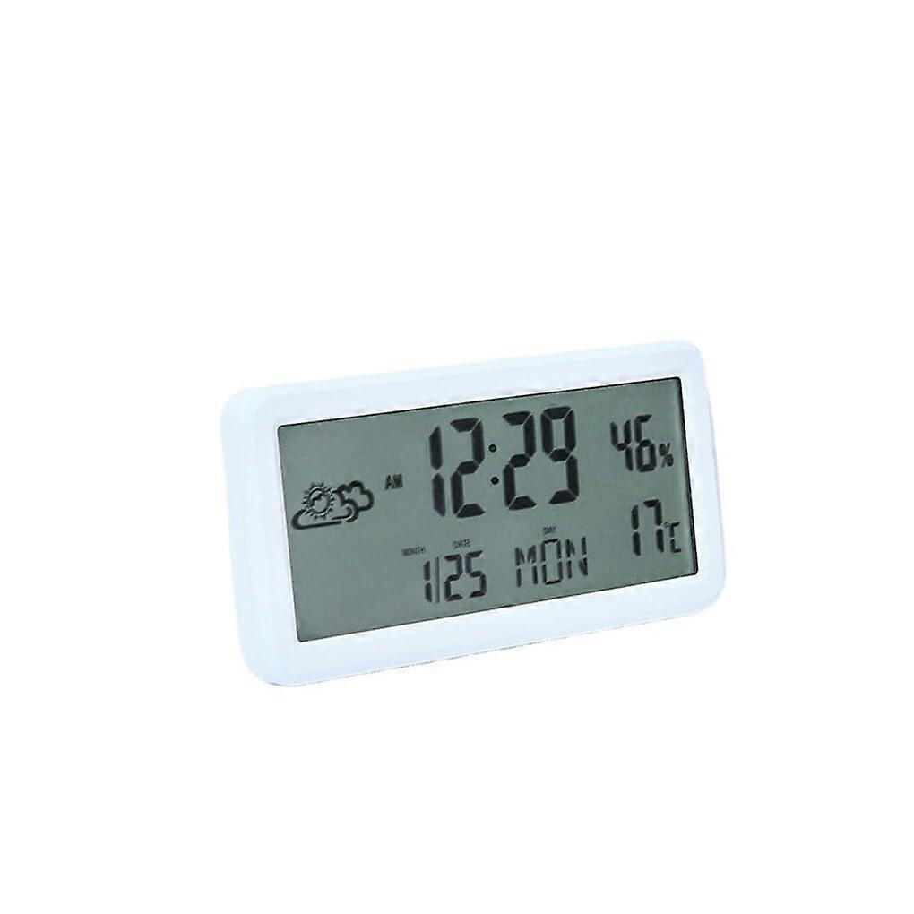 Alarm Clock Indoor LCD Digital Thermometer Hygrometer Portable Multifunctional With Sleep Timer Calendar For Home Hotel