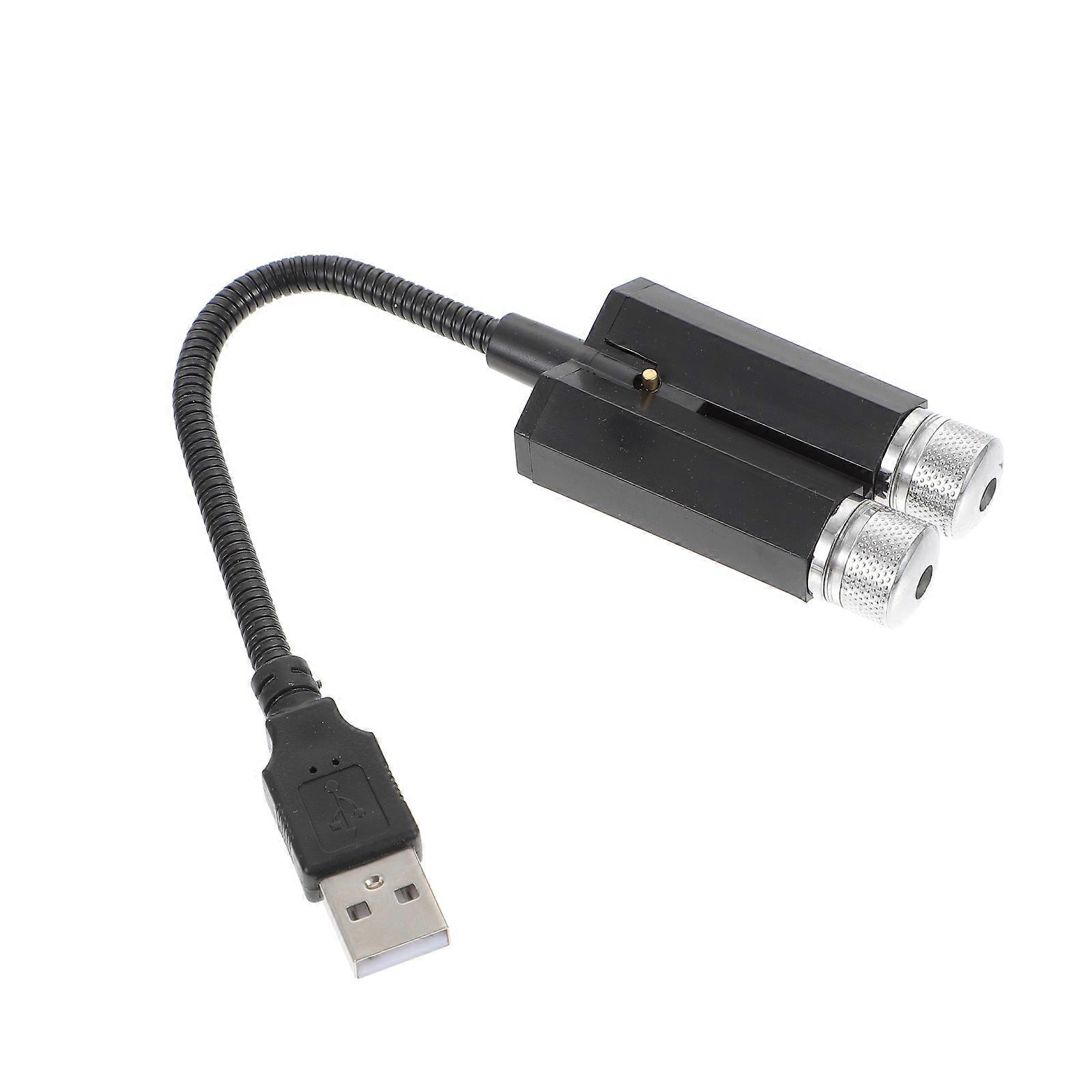 USB Decorative Car Light Projector with 3 Modes and Rotatable Top for Atmosphere Decoration Black