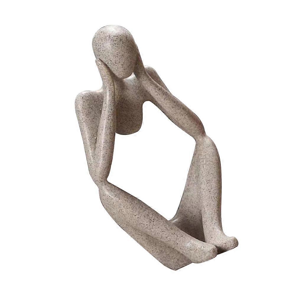 Thinker Statues Ornaments Home Decor Abstract Character Decor For Office Modern Style Compact Size 1Set