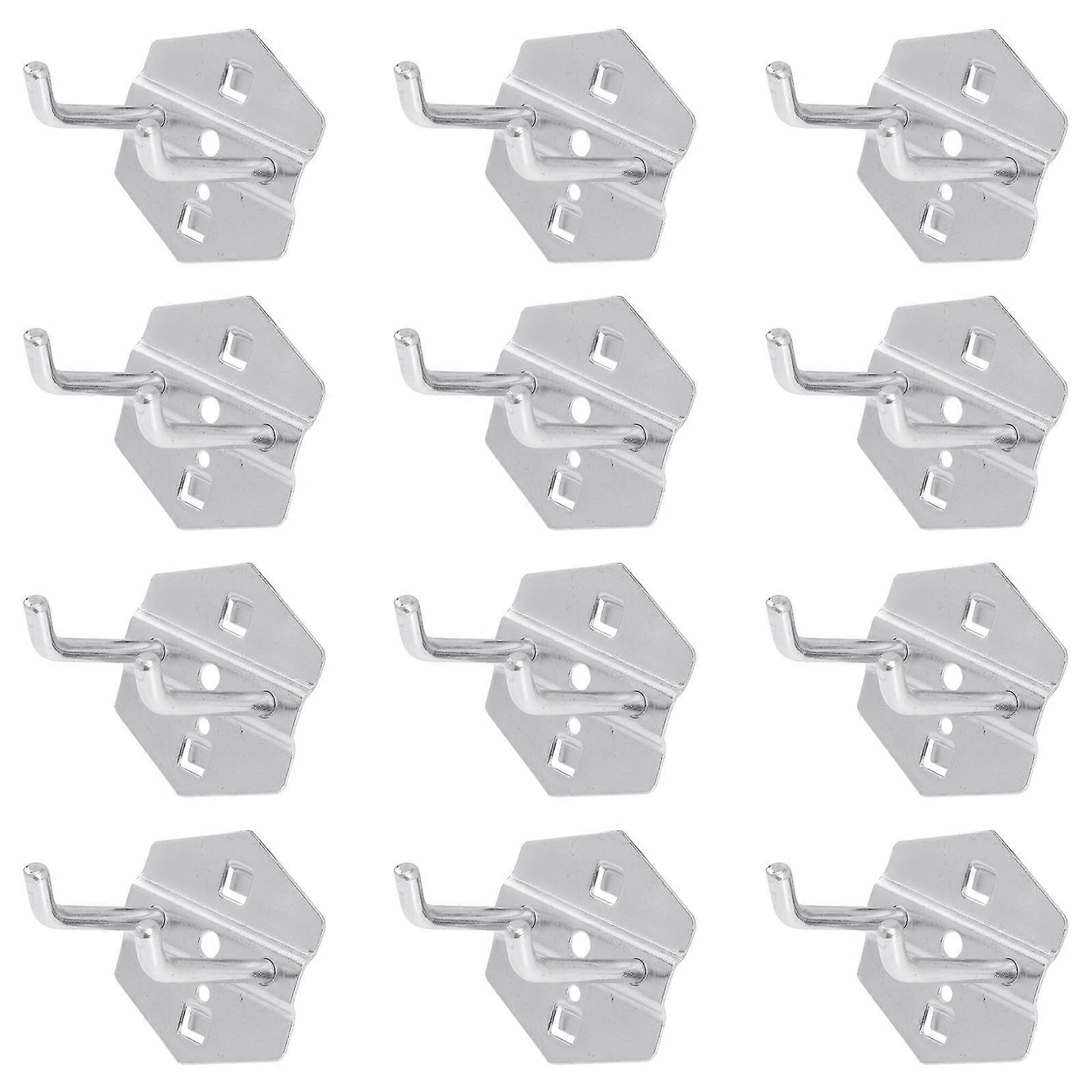 12pcs Silver Steel Tool Hook for Home Use Rust Resistant Garage Hooks with Practical Design