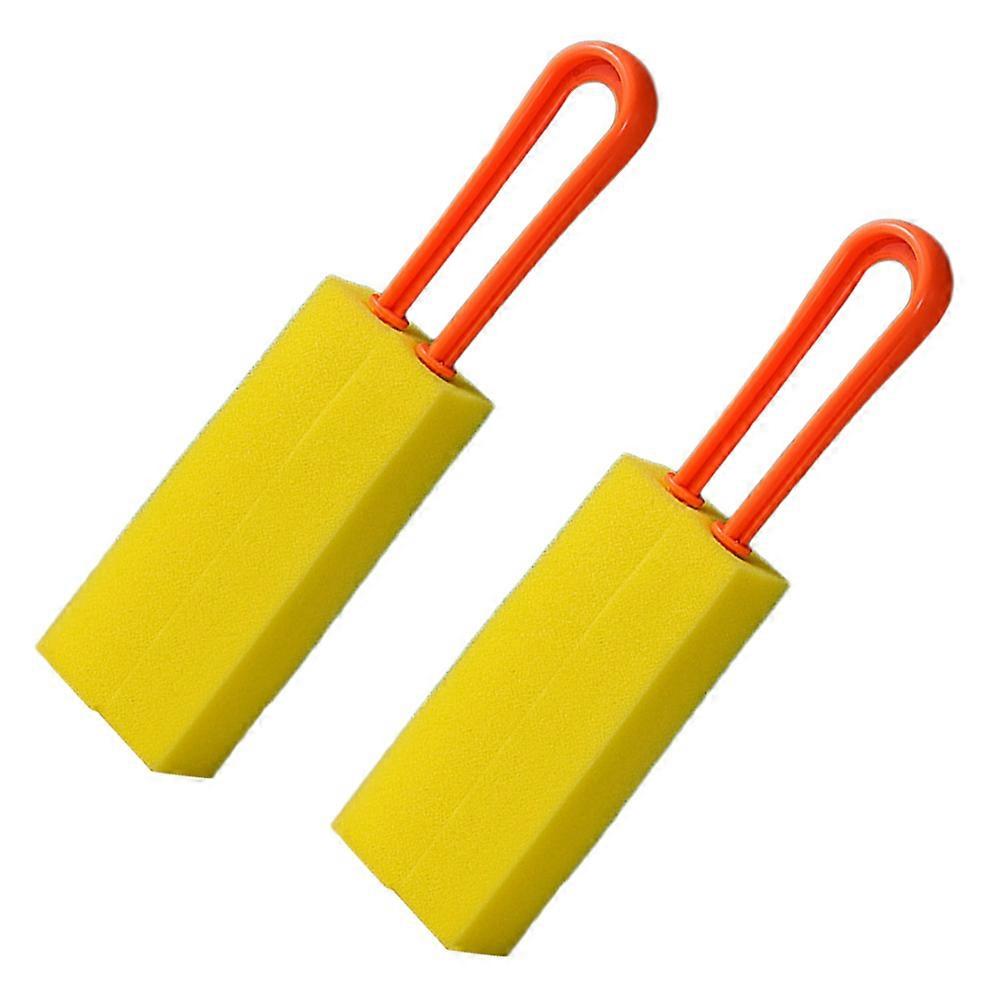 2pcs Double Sided High Density Sponge Bottle Brush Lightweight Kettle & Water Bottle Cleaner with Long Handle for Effective Dirt Removal