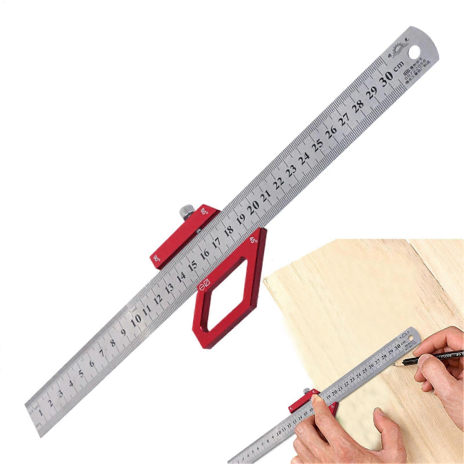 Positioning limiter marking ruler, woodworking marking gauge, layout tools