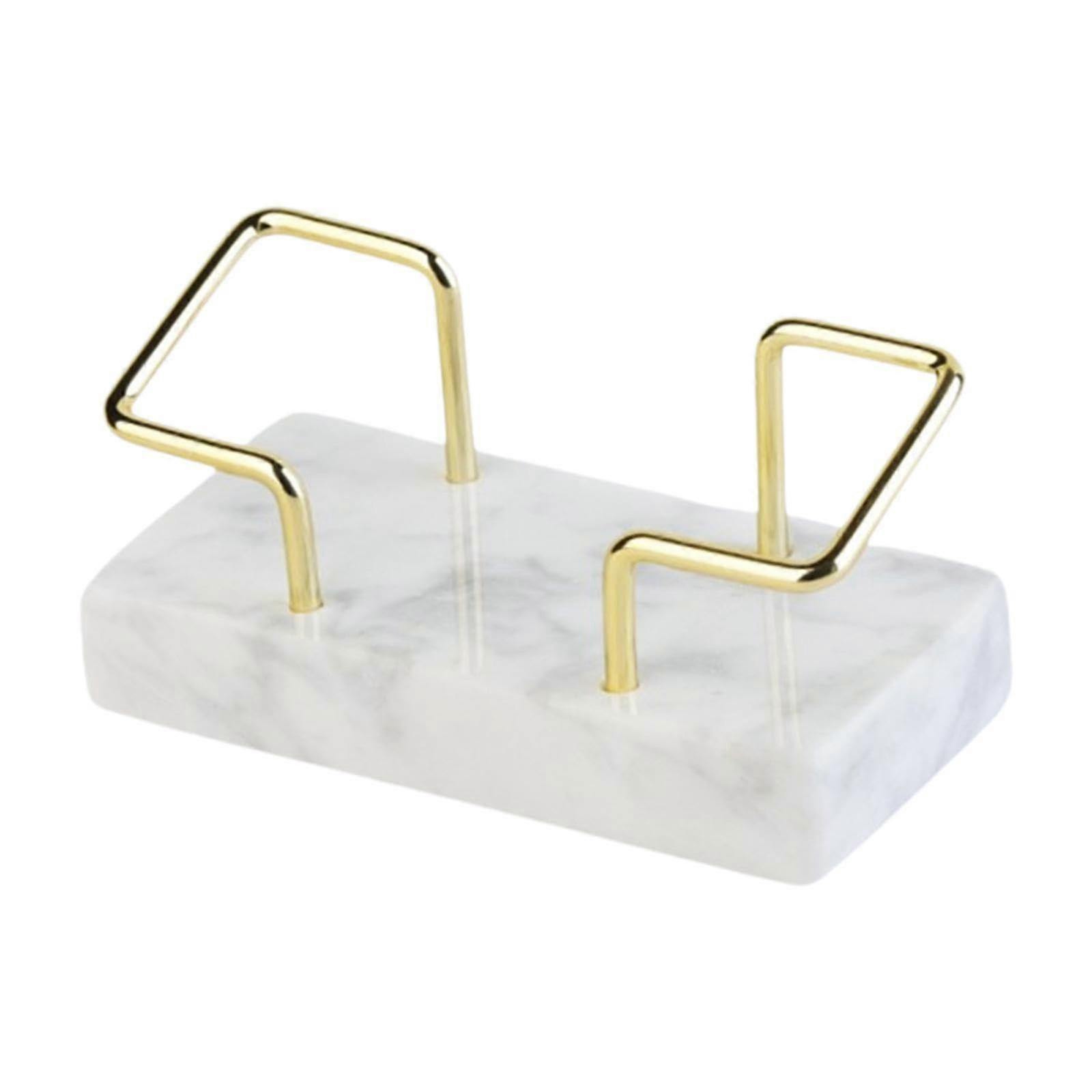 Business Card Holder Name Plate Marble Decorative Desktop Desk Organizer Display for Receptionist Party Reception Desks