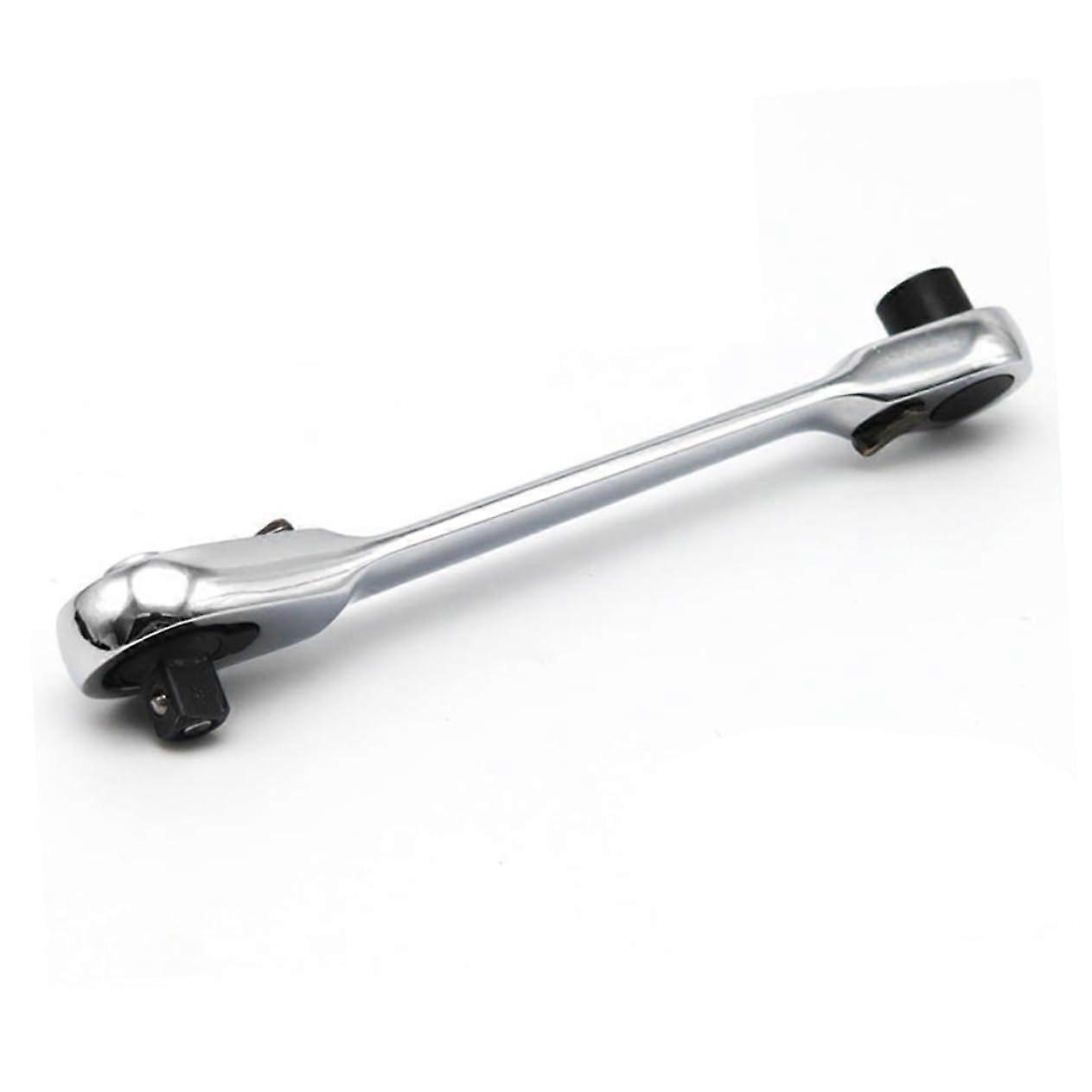 Mini Ratchet Wrench Set Small Socket Tool for Tight Spaces, Reversible Silver Handle