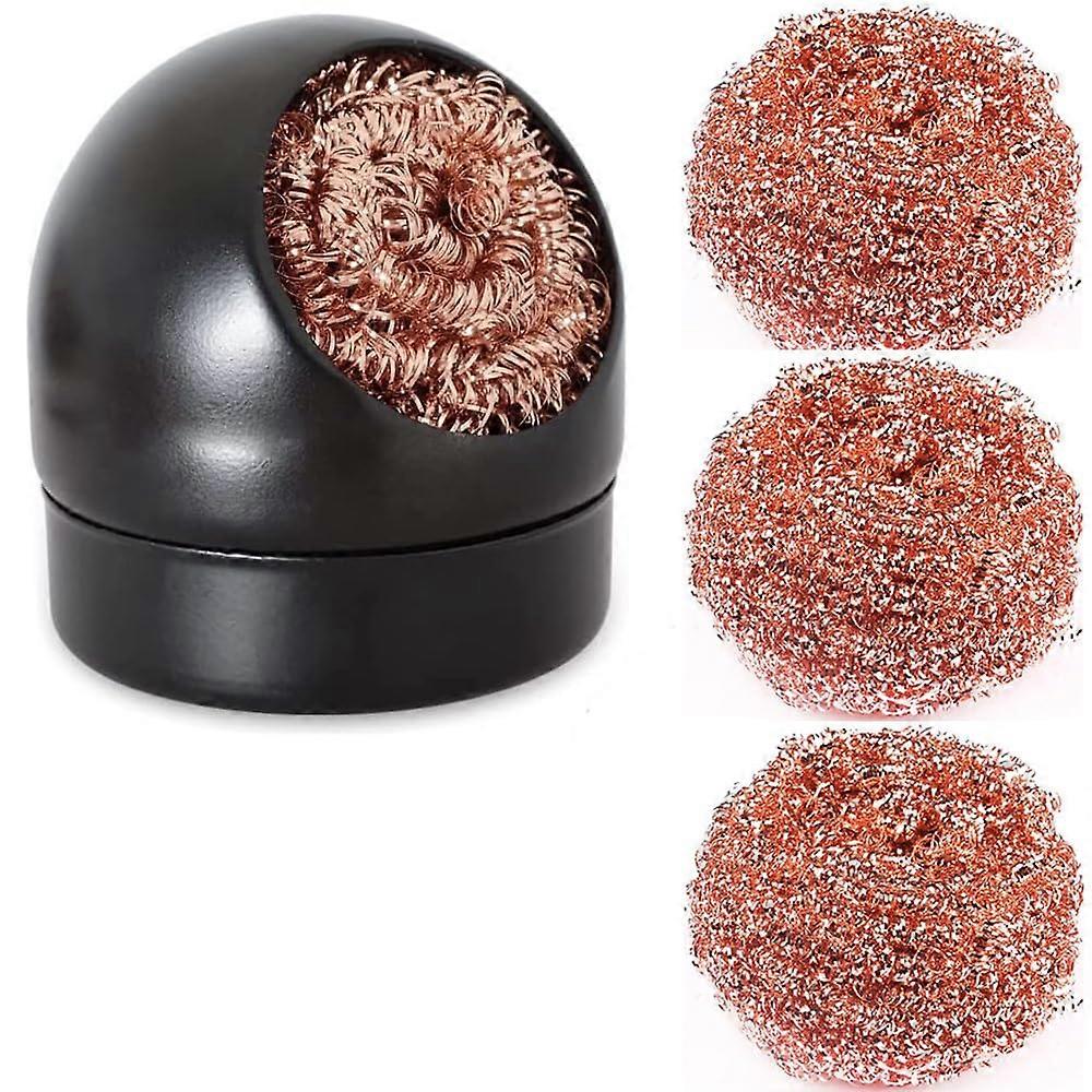 4 Pieces Soldering Iron Tip Cleaner with Brass Wool