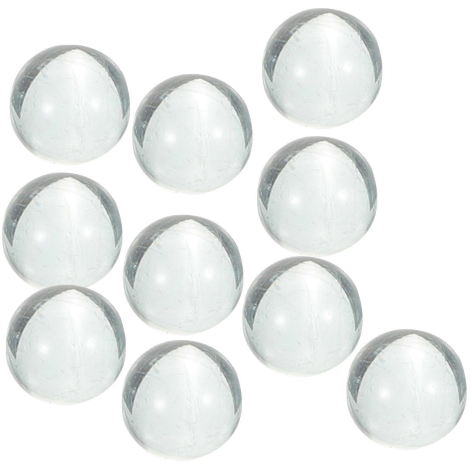 Clear Glass Beads 10pcs Transparent Ornaments for Vases, Crafts, Decorative Fillers for Fish Tanks, Weddings & DIY Projects