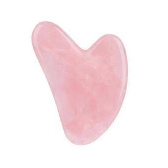 Massaggiatore viso quarzo rosa naturale giada facciale Gua Sha Stone strumento di bellezza