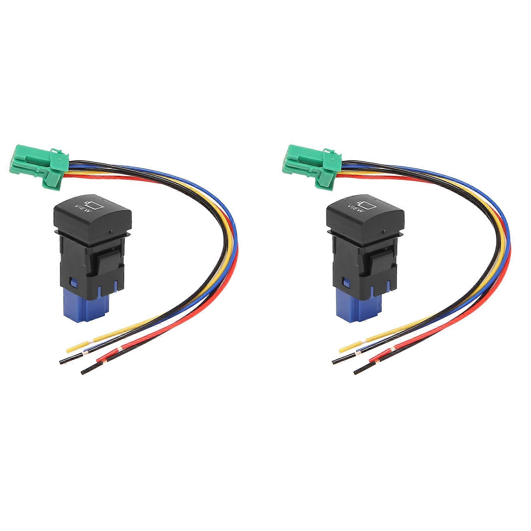 2X Car Camera View Button Camera Control Switch with Wire for Xv70 2018 2020 Prado 150