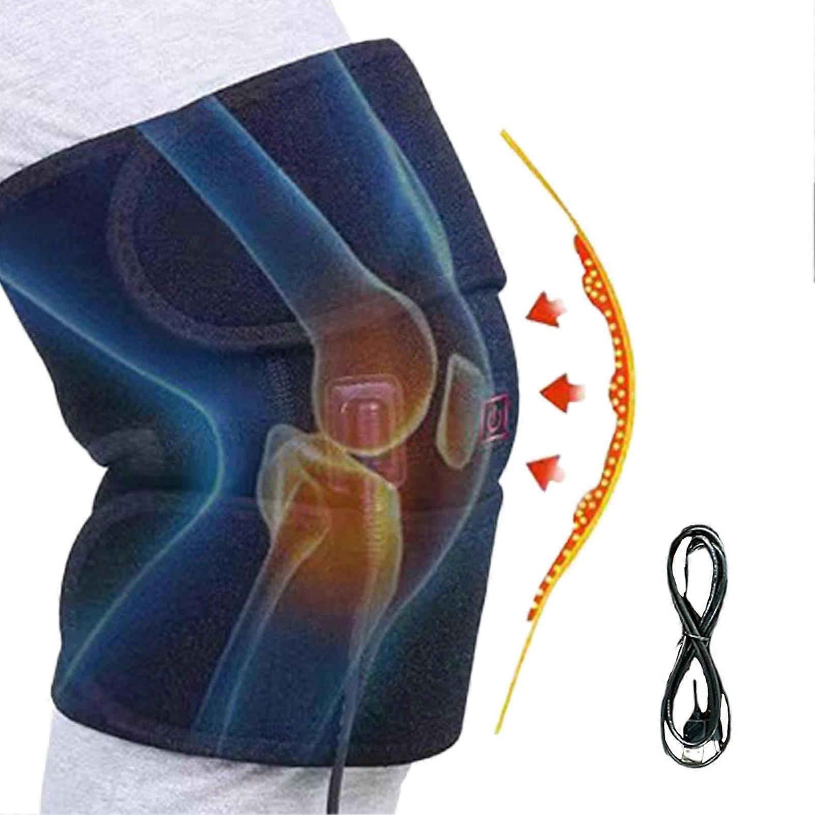 Knee Heating Pad USB Powered Adjustable Knee Warmer With 3 Temperature Levels Heated Knee Sleeve For Leg