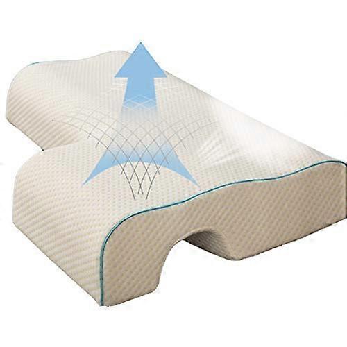 Memory Foam Neck Pillow for Couples, Curved Cuddle Pillow with Hand Support to Prevent Numbness While Sleeping