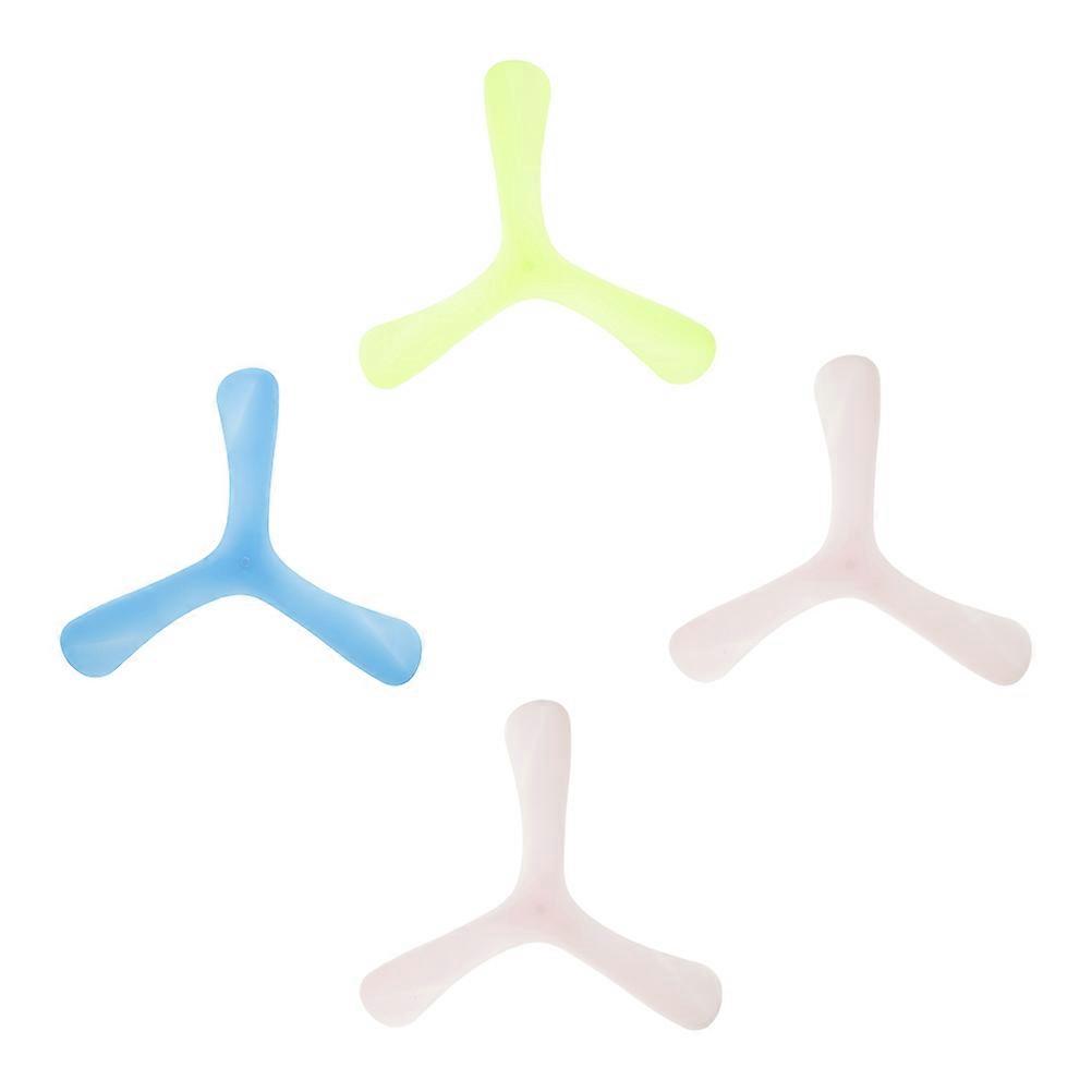Outdoor Activities Luminous Boomerangs For Kids Trefoil Shape Assorted Color 4Pcs