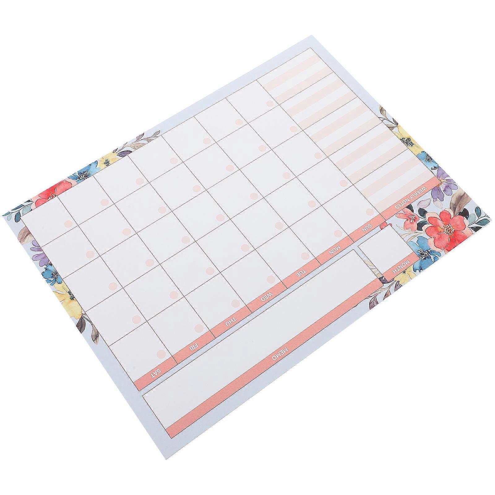 a polished product description for your item:
**Portable Monthly Schedule Notepad – Blank Daily Planner Memo Notebook for Students & Office Use |