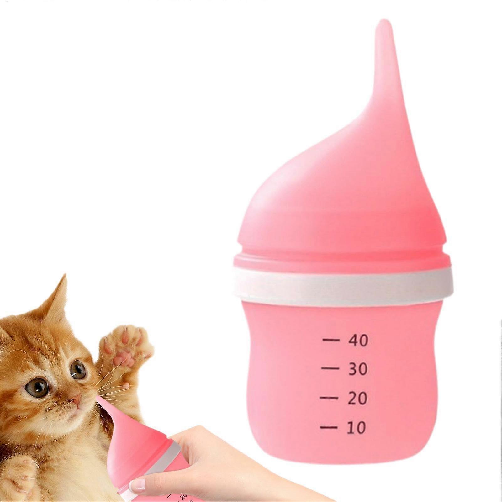 Kitten Puppy Bottle 40ml Dog Kitten Milk Bottle, Baby Cat Milk Bottle Silicone Nursing Bottle for Pets