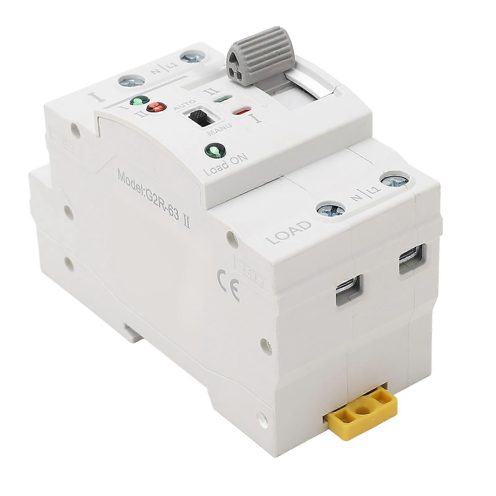 2P 25A Dual Power Automatic Transfer Switch Quick Response Compact ATS Changeover Switch for Power System 220VAC