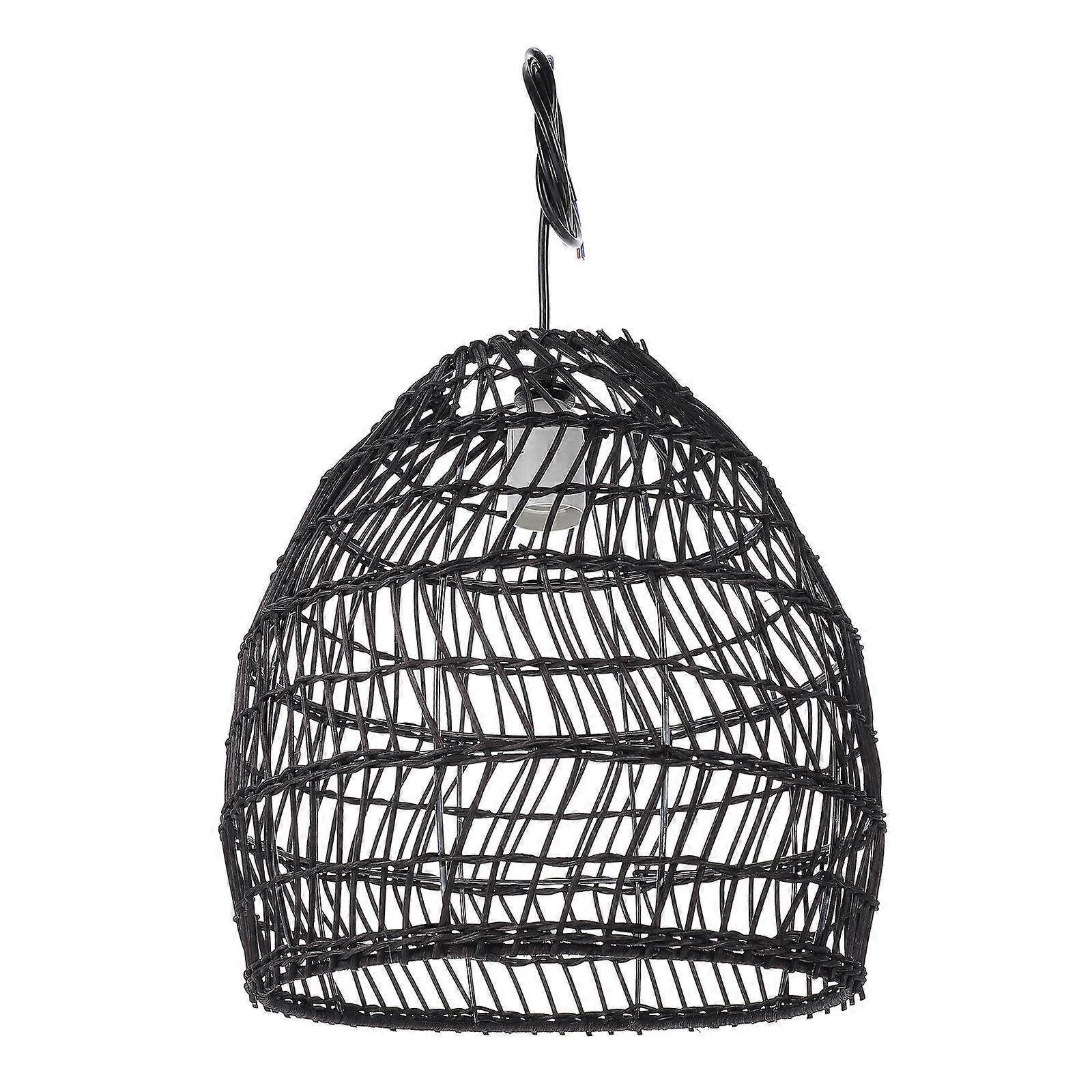 Lamp Decor with Classic Zen Theme Design Black Synthetic Material 1Pc
