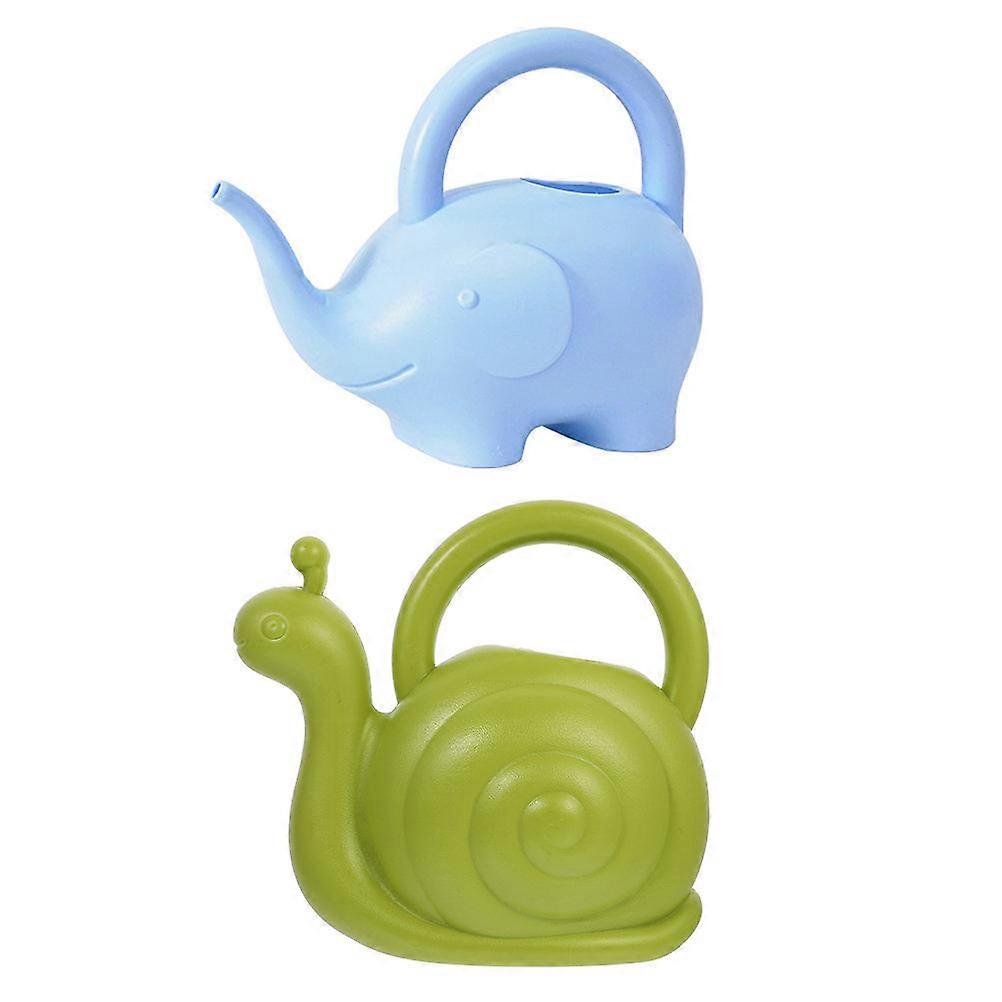 ילדים השקיית פחית בעלי חיים 2 סט עם עיצוב חילזון מקסים עבור גינה מקורה שימוש צבעוני השקיה סיר