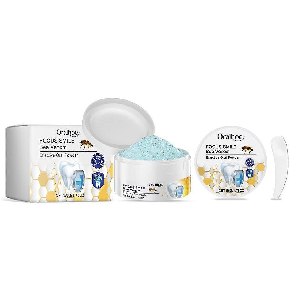 Focussmile Bee Venom Treatment Oral Powder,Teeth Whitening, Freshens Breath Removal Teeth Stain
