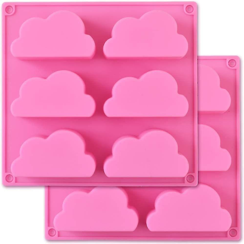 2-Piece Silicone Cloud Mold Set - Multi-Function Soap, Pudding & Chocolate Mold for Creative Baking and Crafting