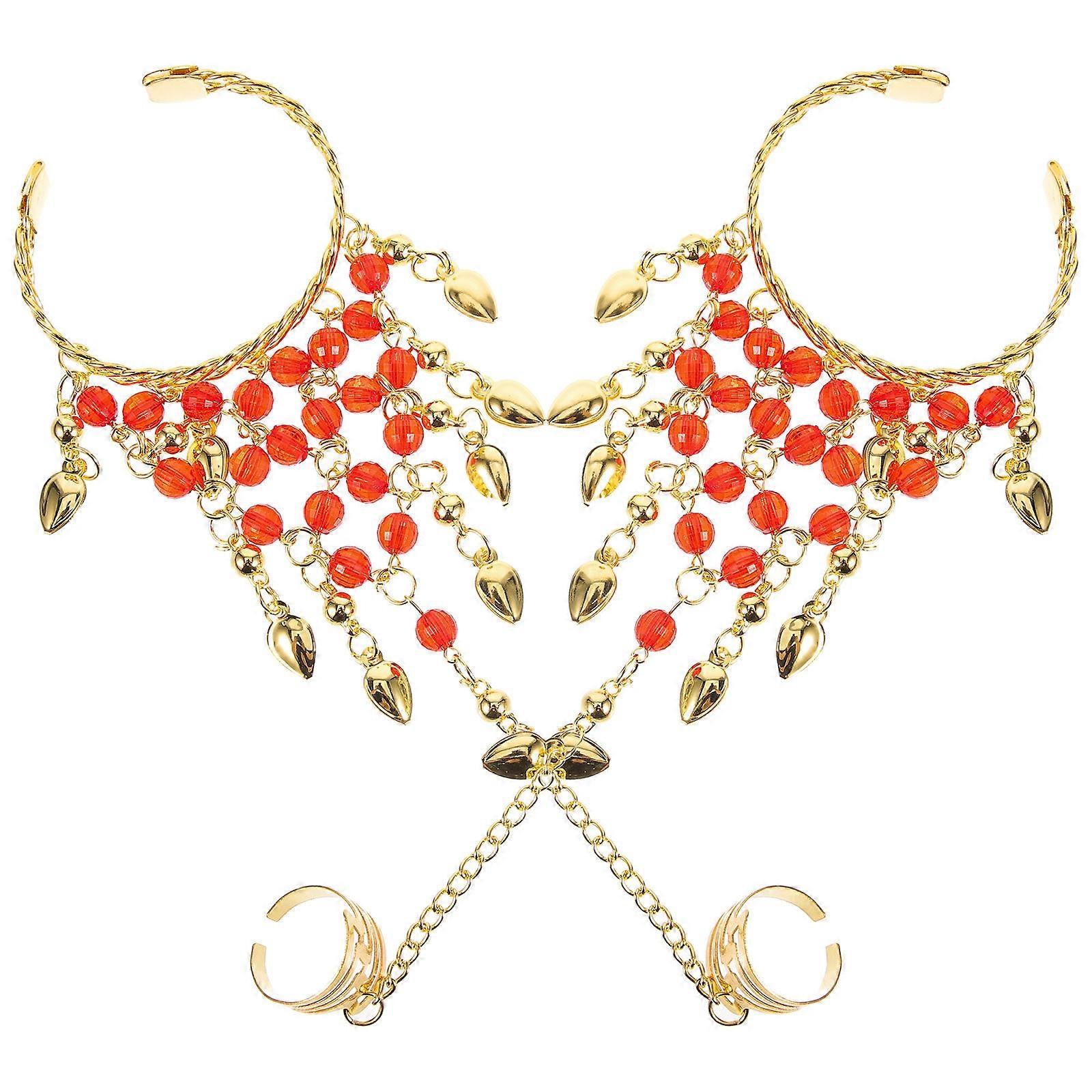 Dance Bracelet with Bead Tassels for Performance and Practice Supple Lightweight