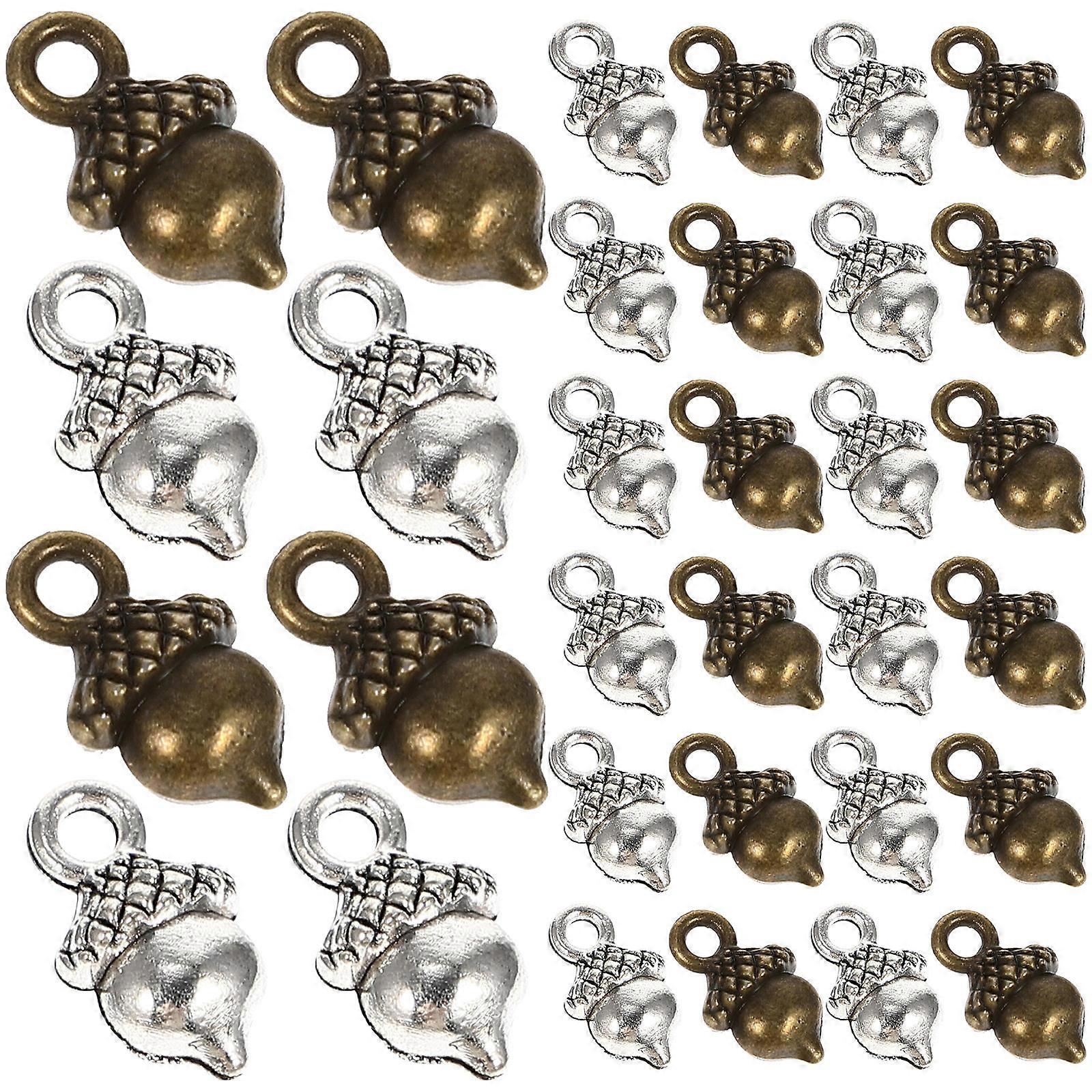 100pcs Alloy Acorn Pendant for DIY Jewelry Making – Versatile Craft Accessory for Necklaces, Bracelets, Anklets & Earrings – Vintage Style with