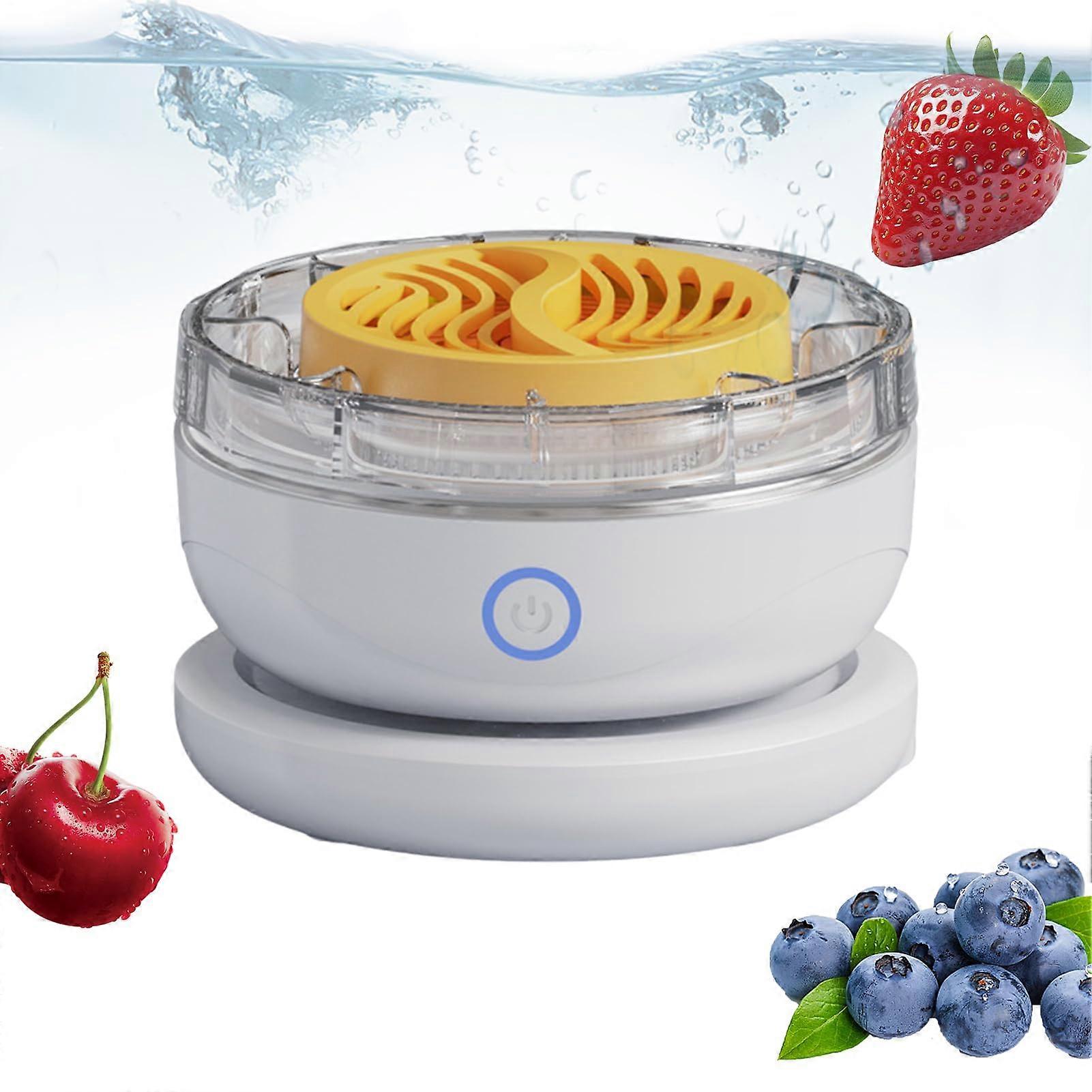 Portable Cordless USB Washing Machine | Rechargeable Automatic Rotation Cleaner for Effective Dirt Removal in White