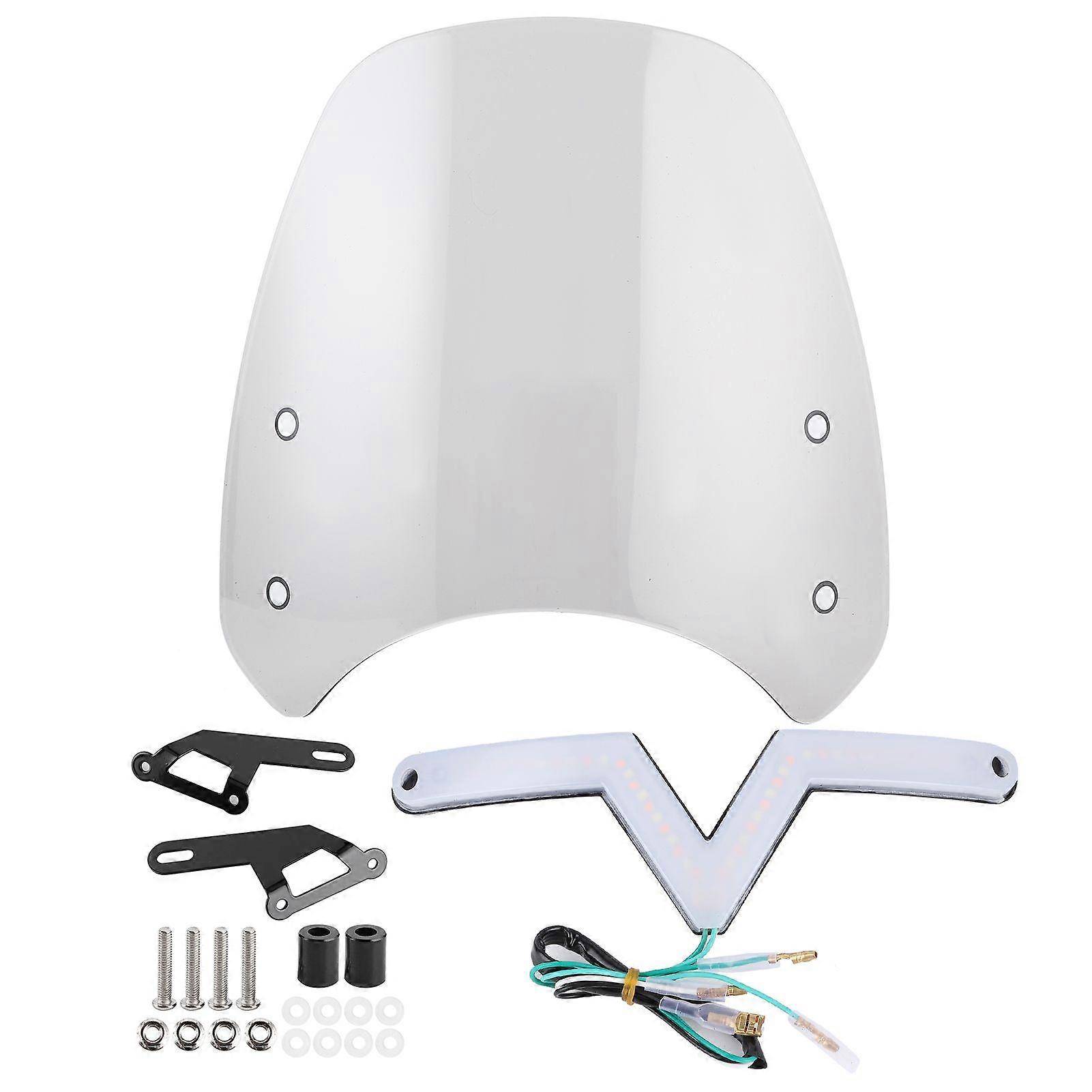universal motorcycle windshield 5.7in with LED turn signal light