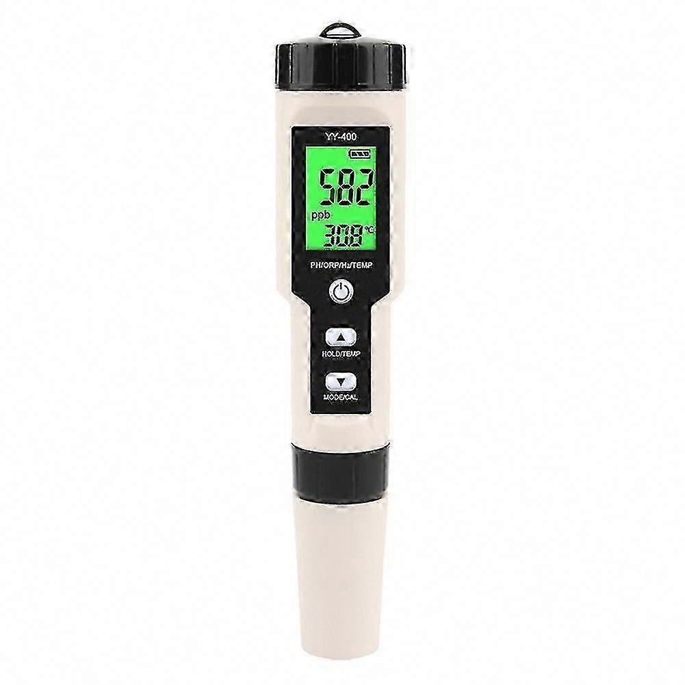 4-in-1 Digital pH/ORP/H2/Temp Meter for Aquarium & Pool Water Testing
