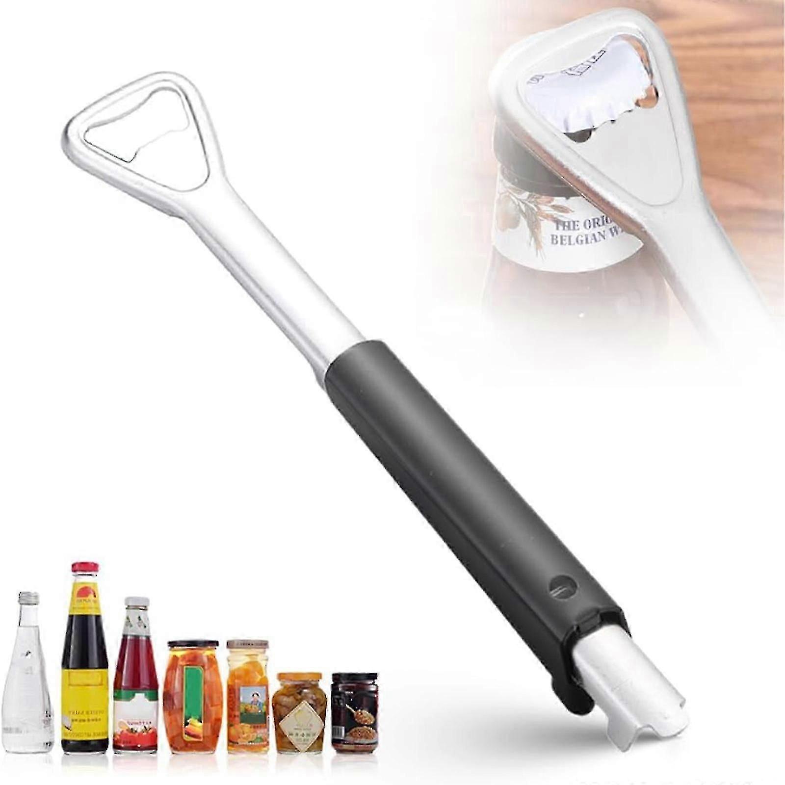 Adjustable Jar Opener for Weak Hands, Adjustable Multifunctional Stainless Steel Can Opener, PortableJar Lid Gripper, Manual Jar Bottle Cap Opener for