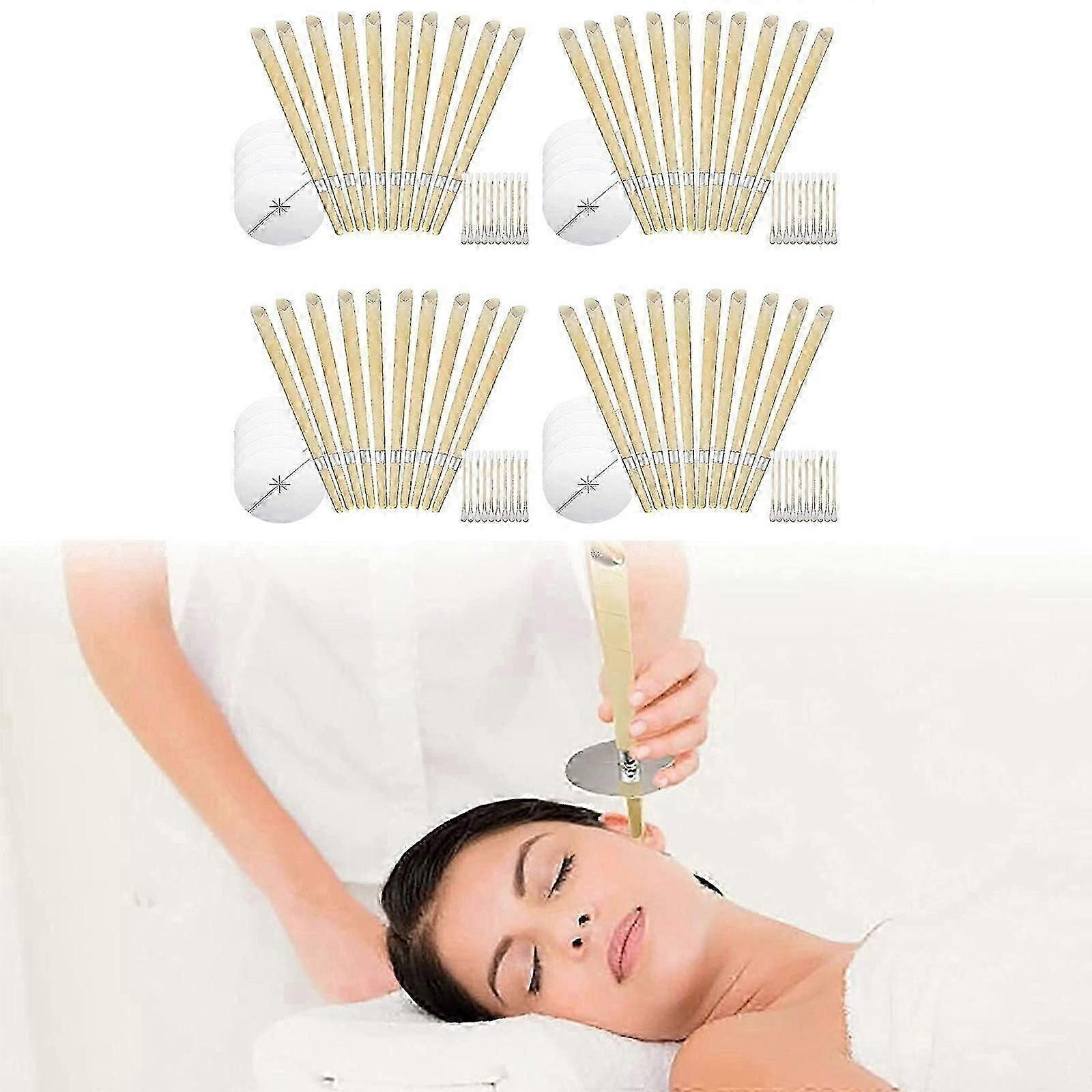 40 Pack de bougies d’oreille en cire d’abeille Enlèvement de cire, bougies de cérumen naturelles de 9 pouces pour l’élimination de la cire de mirage auriculaire, bougies de bougie d’oreille pour le nettoyage des oreilles