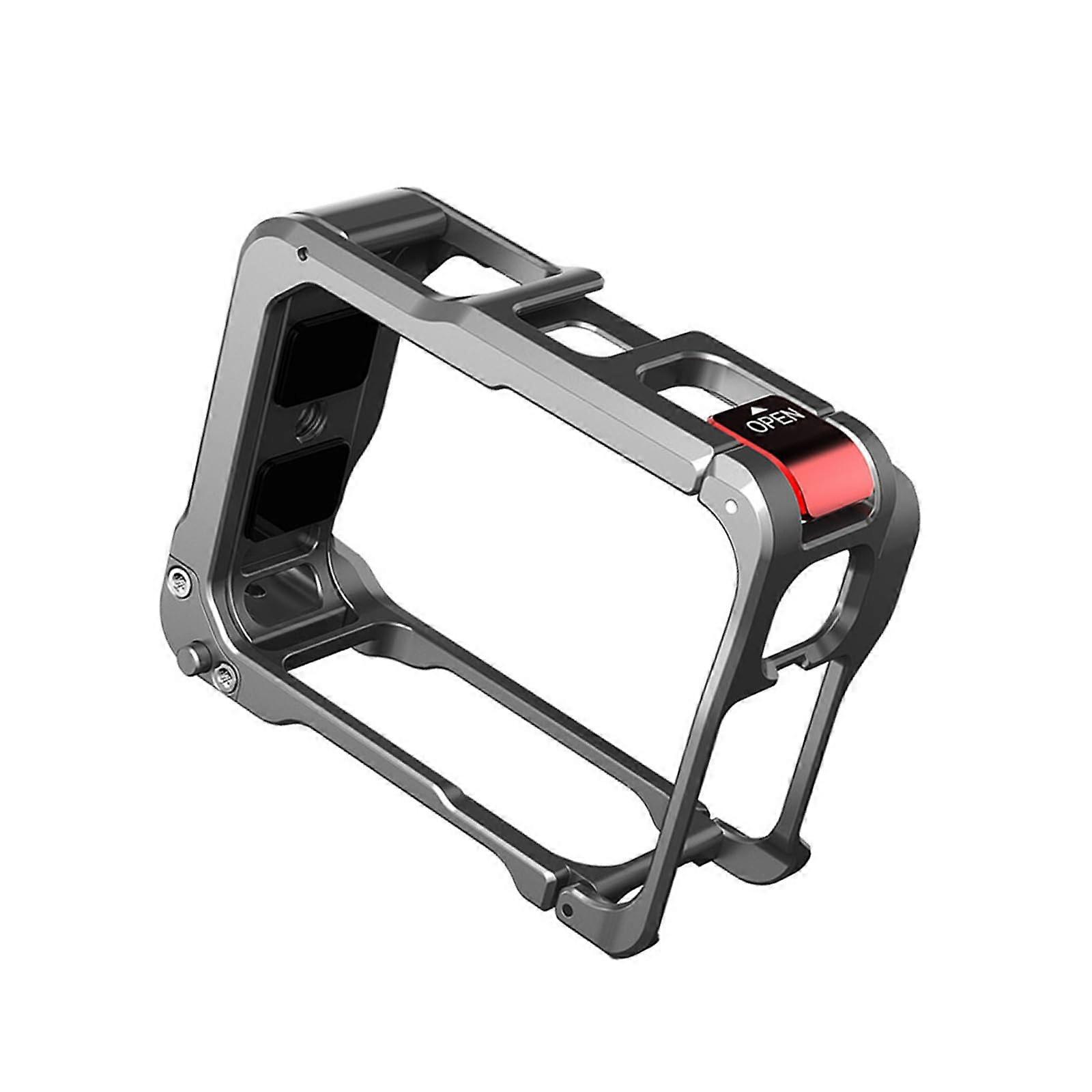 Aluminum camera cage with quickrelease, flip design, and shockproof foam for 2 protective cases, open design, camera protective cover
