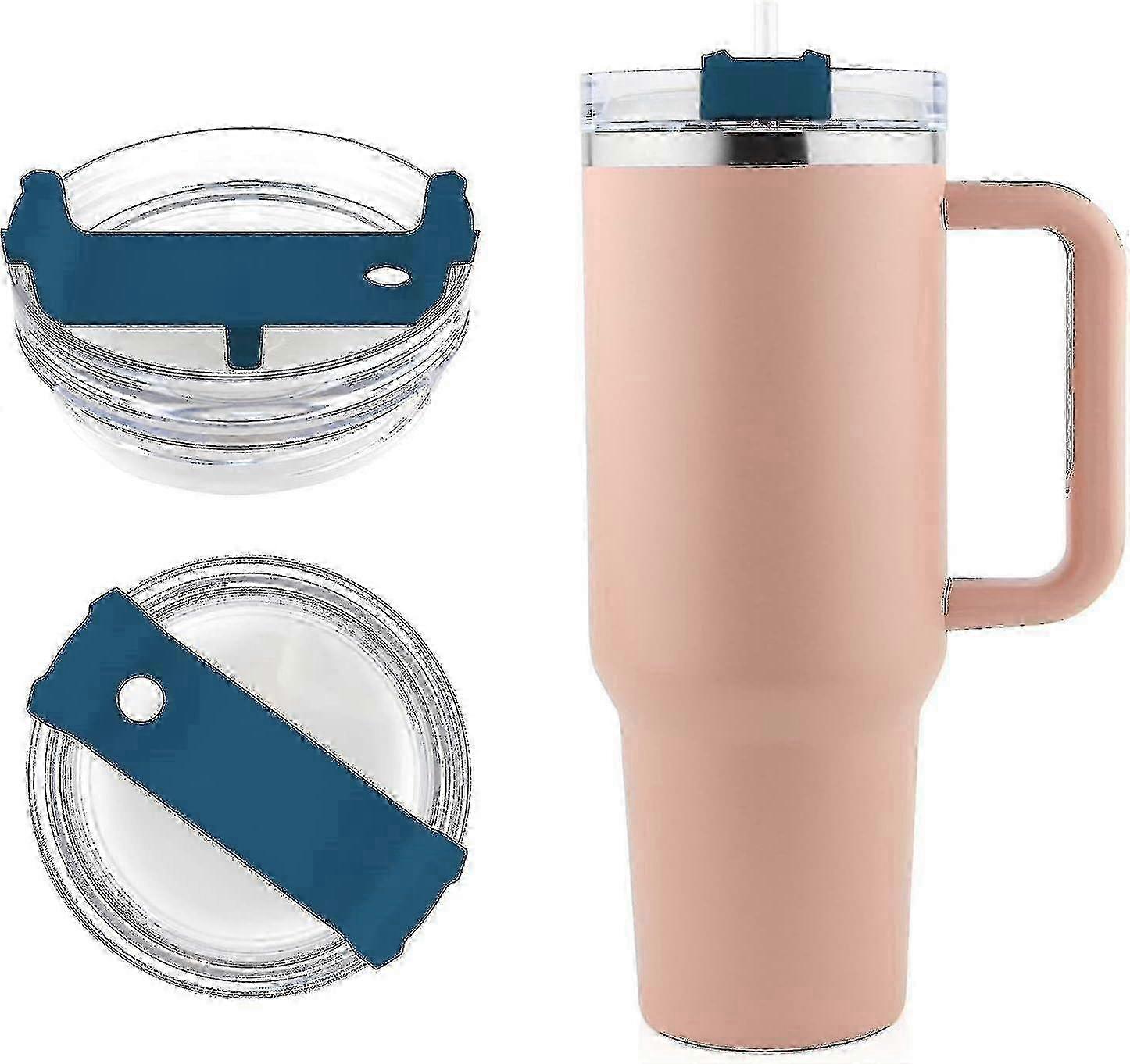 2 x 40-ounce cup lids, suitable for 40-ounce insulated tumblers like Stanley's, leak-proof and easy to clean