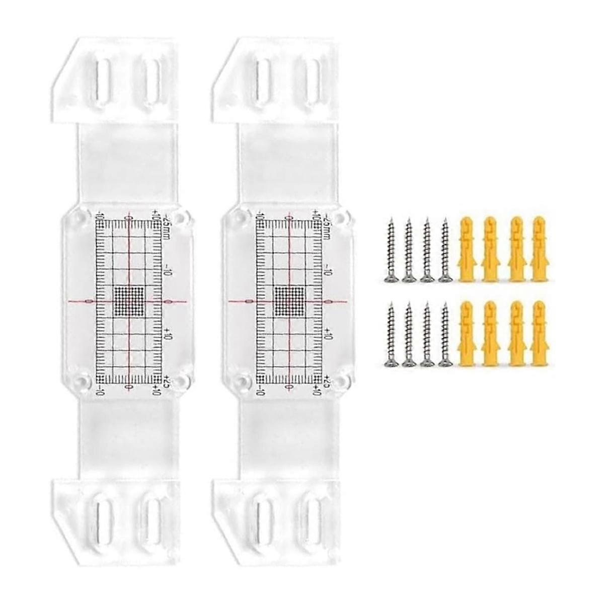 Wall Crack Monitoring Device Set Gauge with Hairline Cursor Redesigned Fixing Column Easy-to-Read Measurement Grid