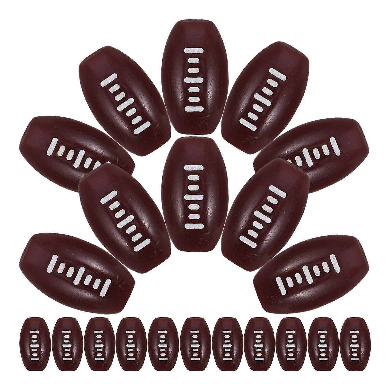 Acrylic Light Brown Rugby Shaped Beads for DIY Jewelry Crafts 150pcs Various Sizes