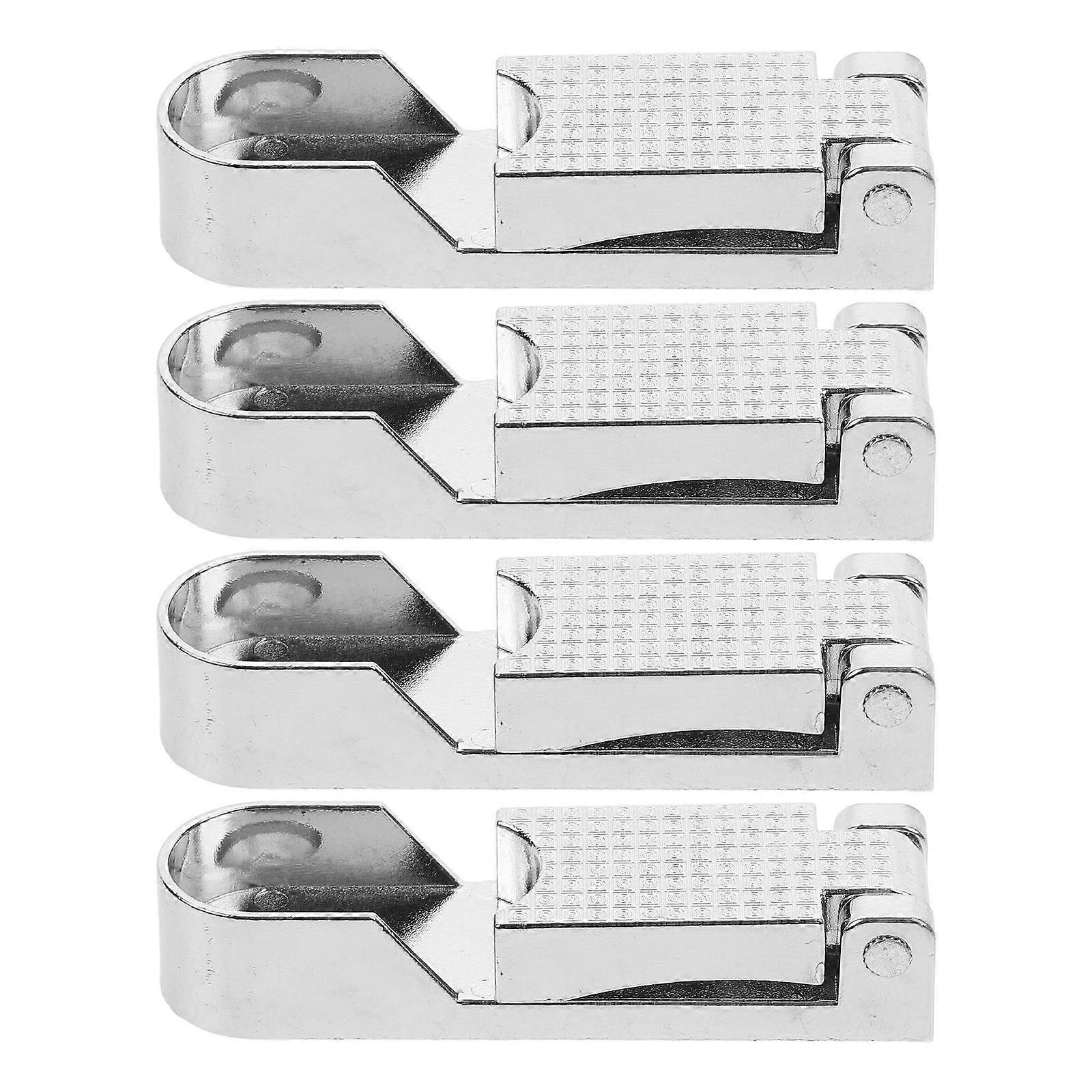 4個の亜鉛合金ヘビーデューティークローゼットロッドエンドホルダー&ワードローブ、バスルーム、ショップ用フランジブラケット、洋服ポールサポート