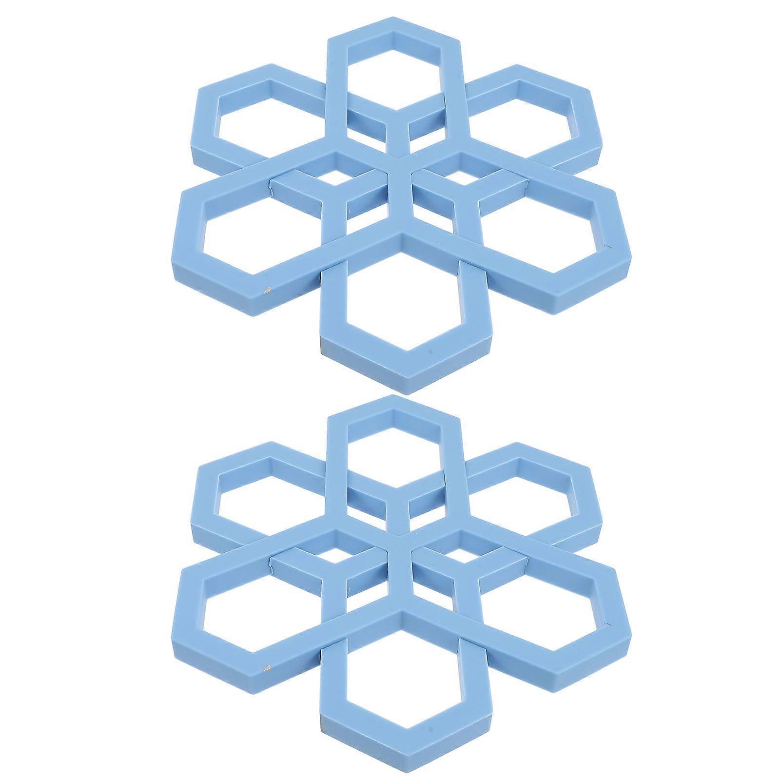 Anti-skid Placemat 2Pcs Made Of Silicone For Families Offering Excellent Heat Insulation Suitable For Pots And Plates