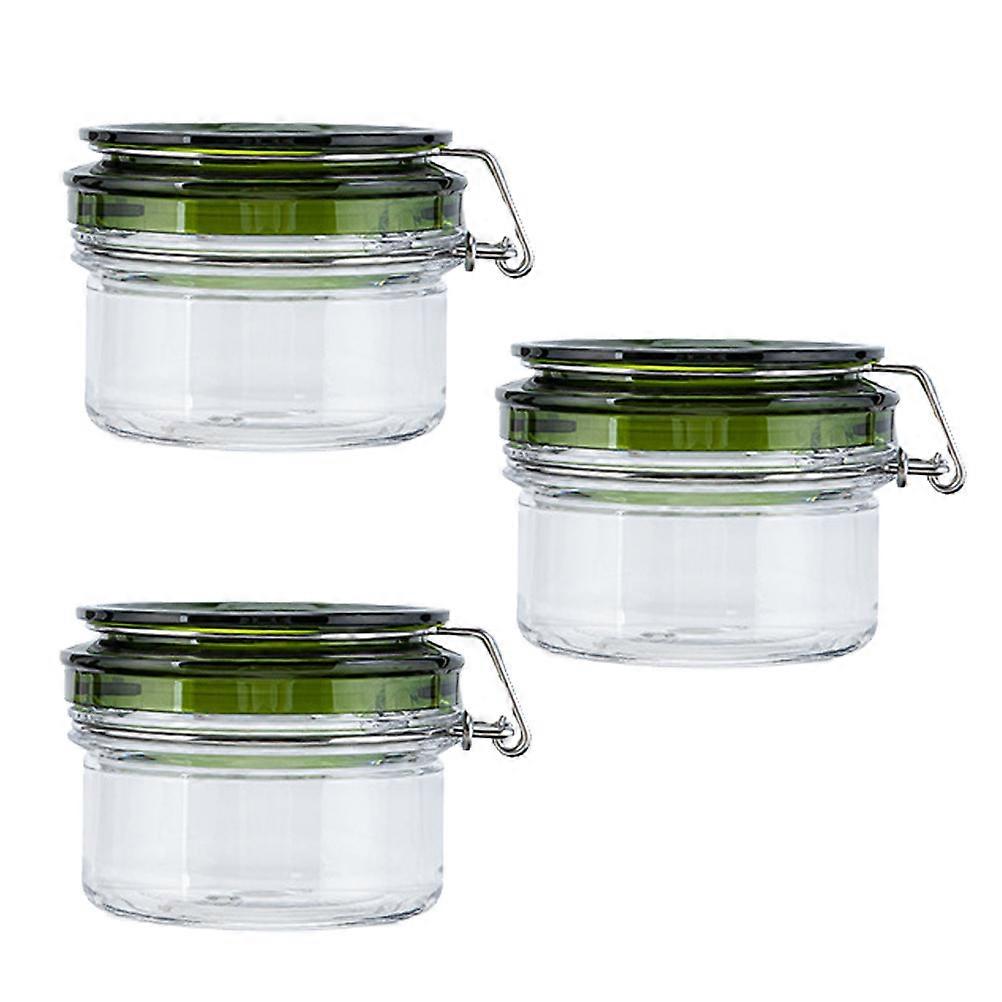 Clear Cleanser Mask Packaging Bottle for Storage Use 3Pcs Transparent Sealed Jar