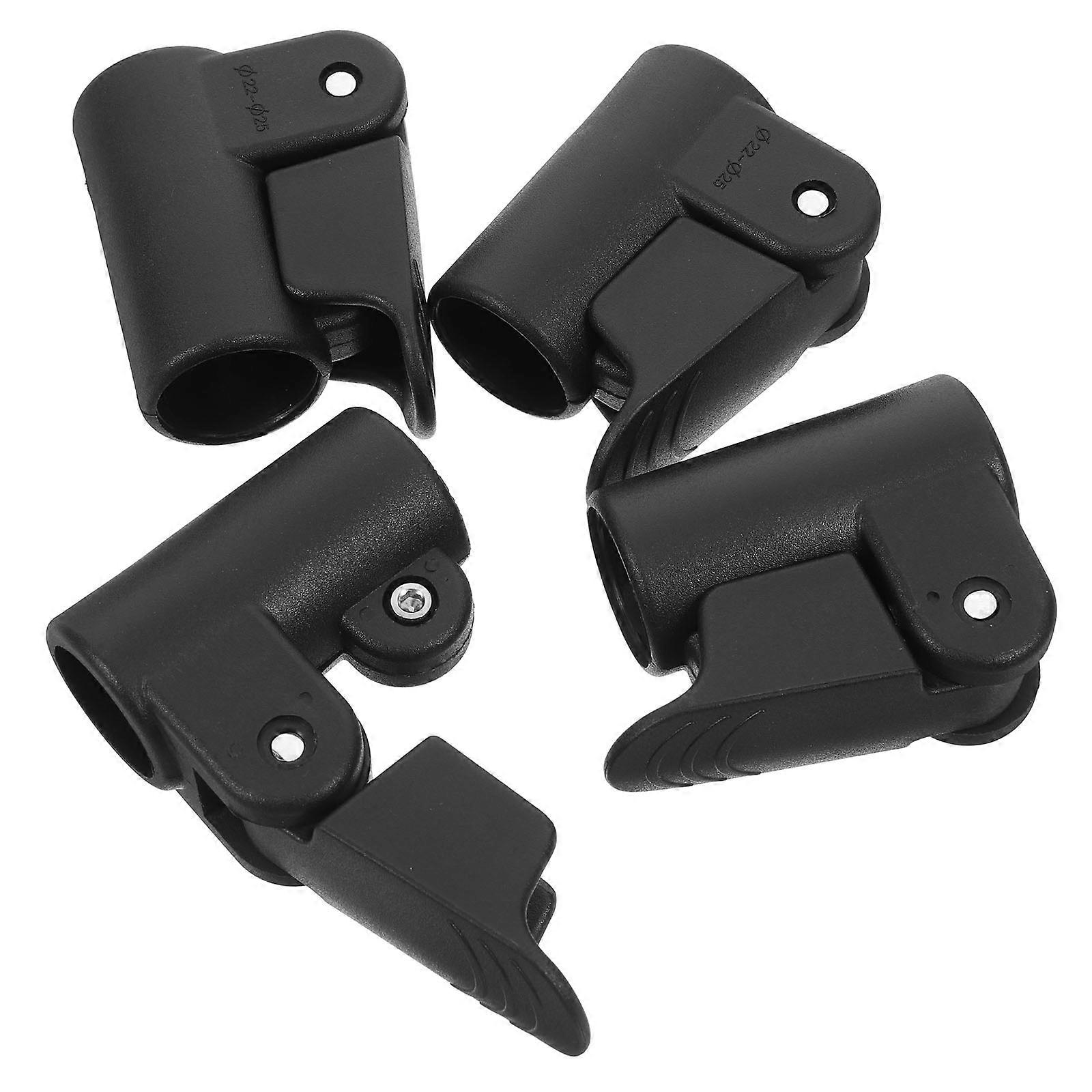 4pcs Adjustable Tent Pole Adapter Sturdy Plastic Tent Rod Connector Outdoor Tent Mounting Clips Canopy Fittings Replacement Connector (22mm to 25mm)