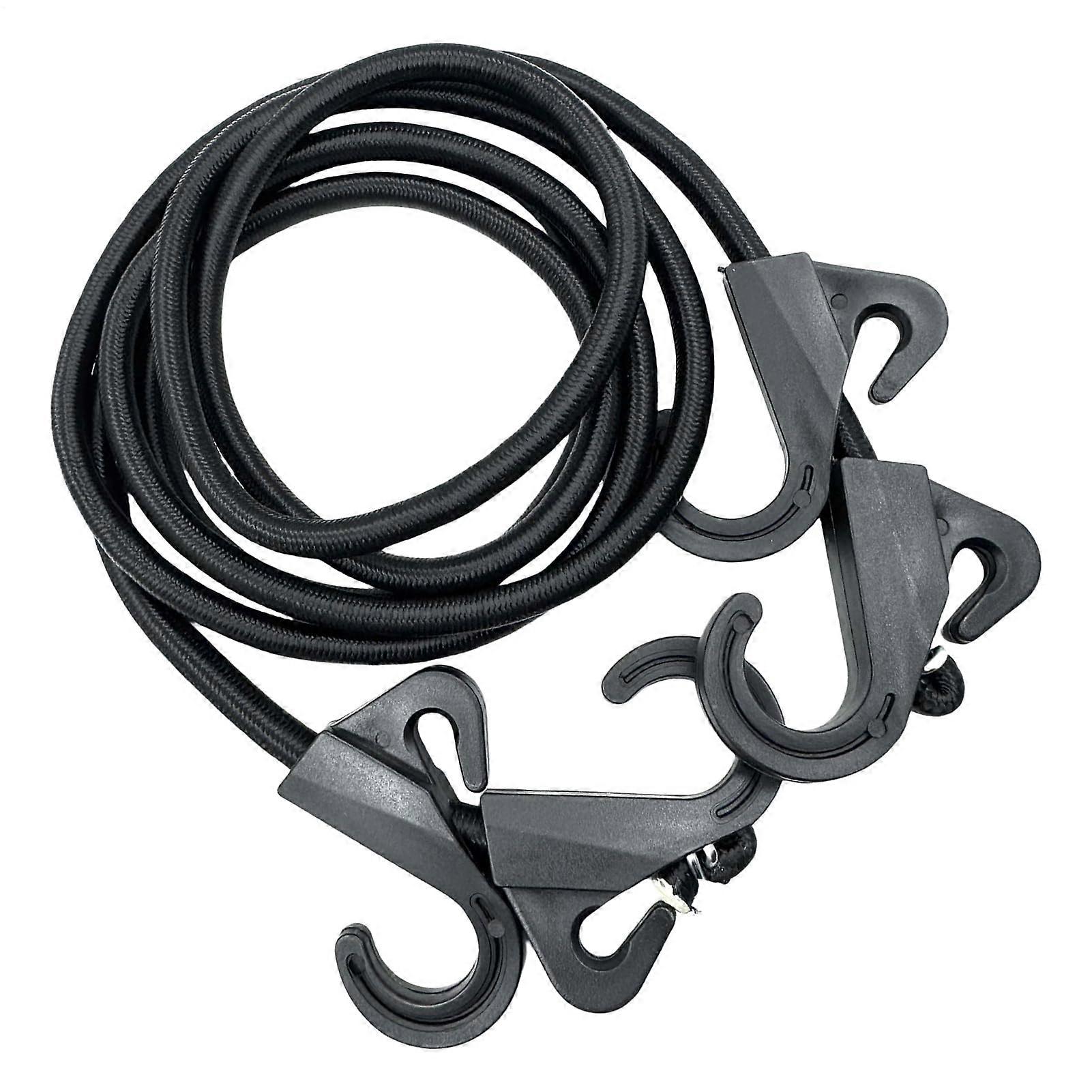 Elastic Cables With Hooks Outdoor 2 m Tie-Down Cables For Securing Loads Motorcycle Trunk Boat Tent Roof Rack Backpack