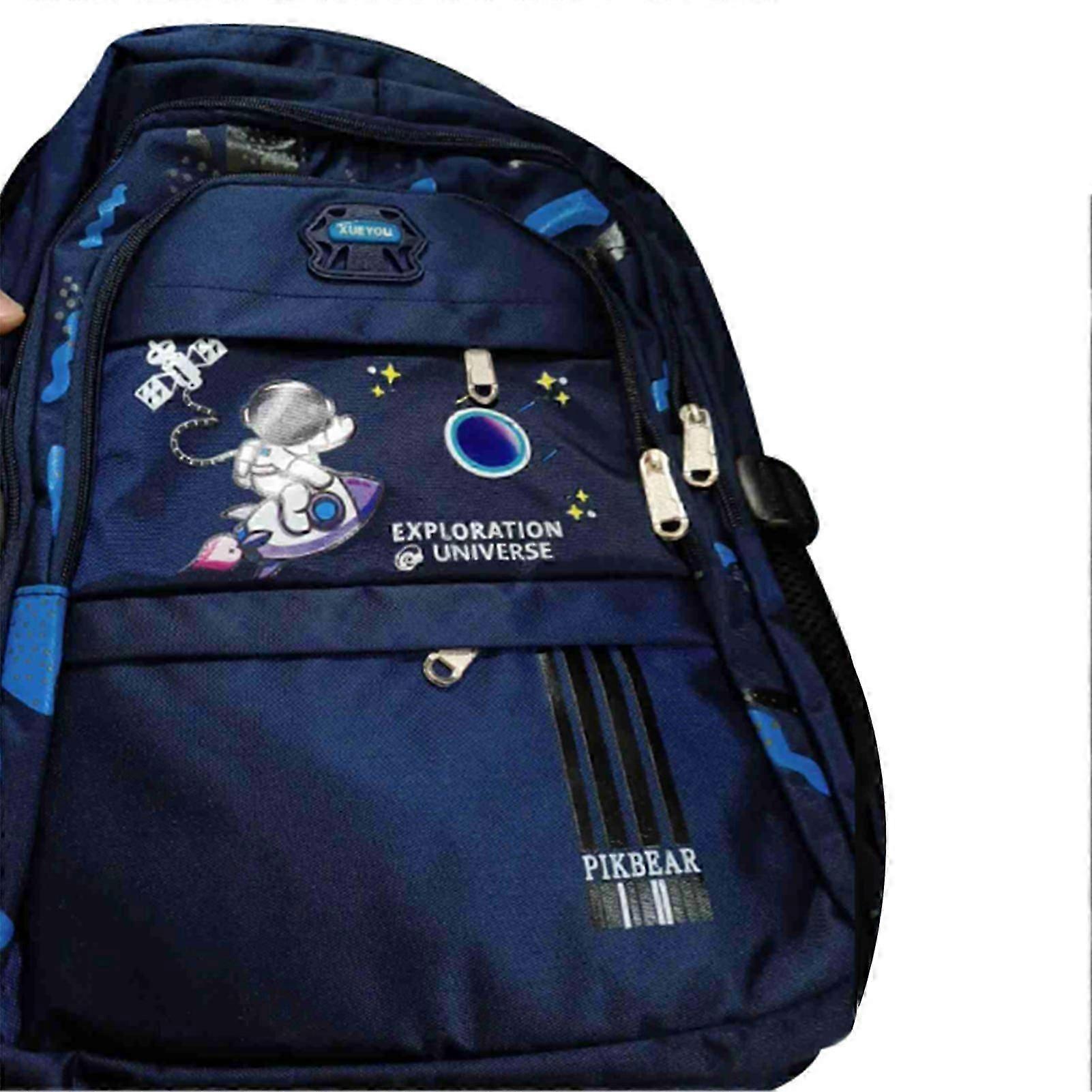 Astronaut Pattern Backpack for School Stylish Portable Versatile Bookbag for School