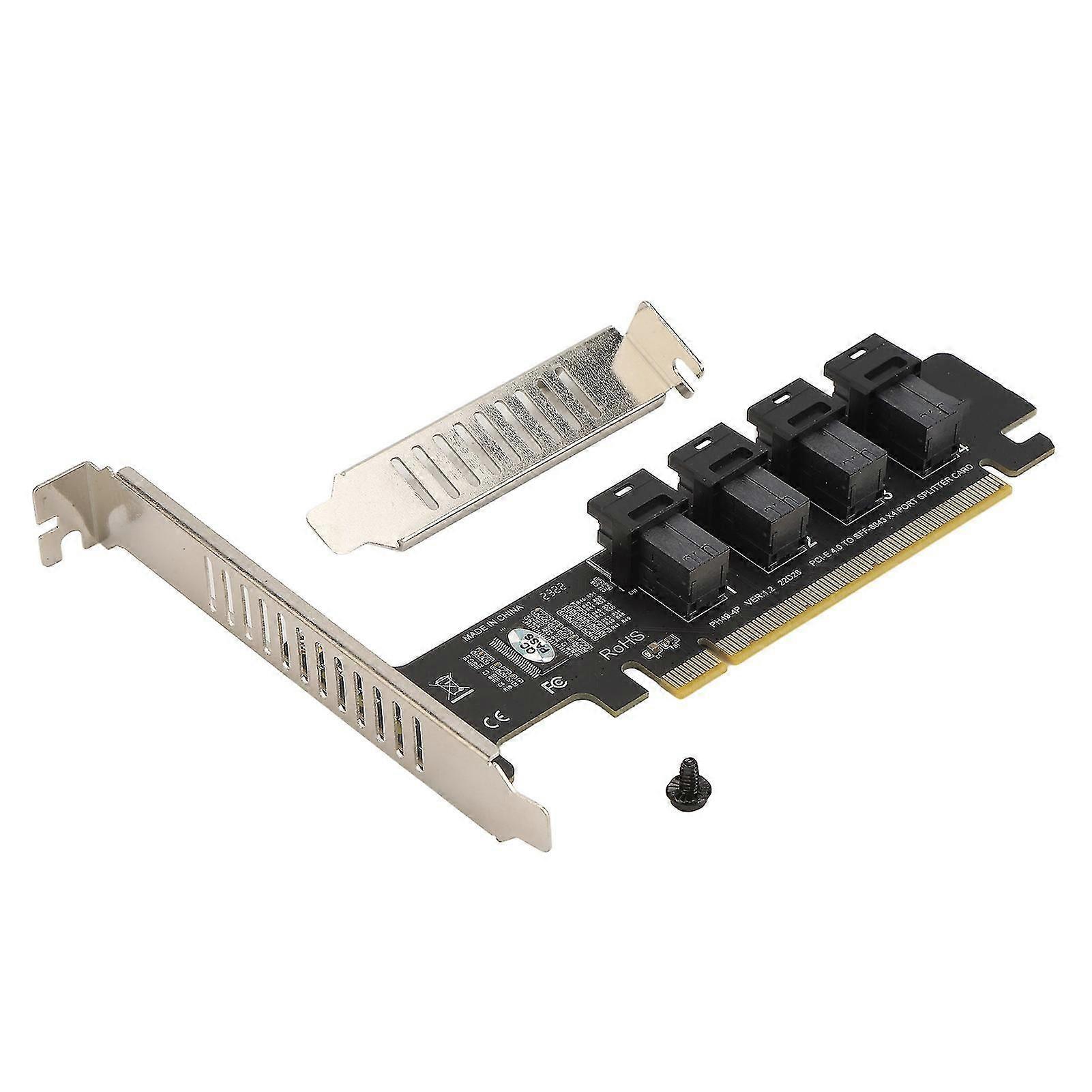 PCIE to U.2 Adapter Card PCIE X16 to 4 Ports U.2 NVME SFF8643 SFF8639 PCIE Split