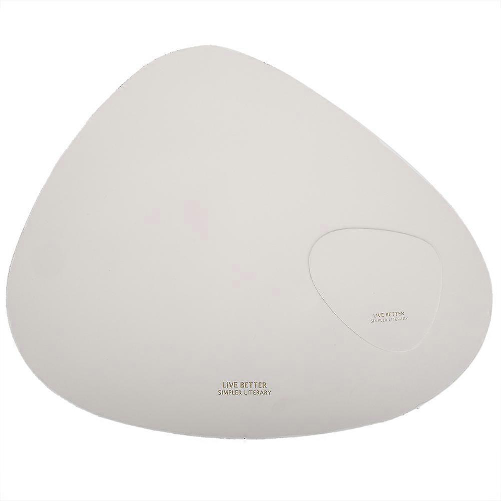 Nordic Triangular Leather Placemat Heat Insulation Non-Slip Waterproof Dining Table Mat (White)