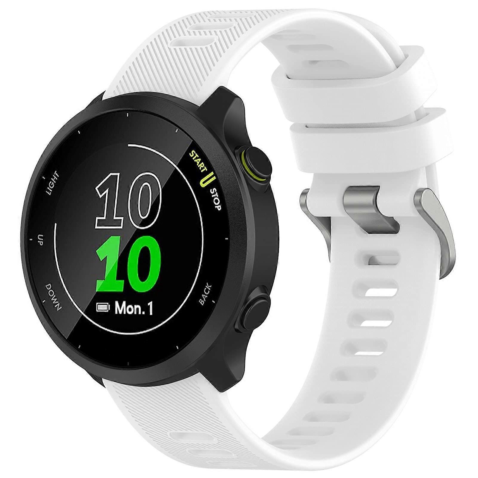 Band Garmin Forerunner 55 20mm Soft Silicone Replacement Strap Forerunner 158 645 Venu Sq Active 2 Galaxy White