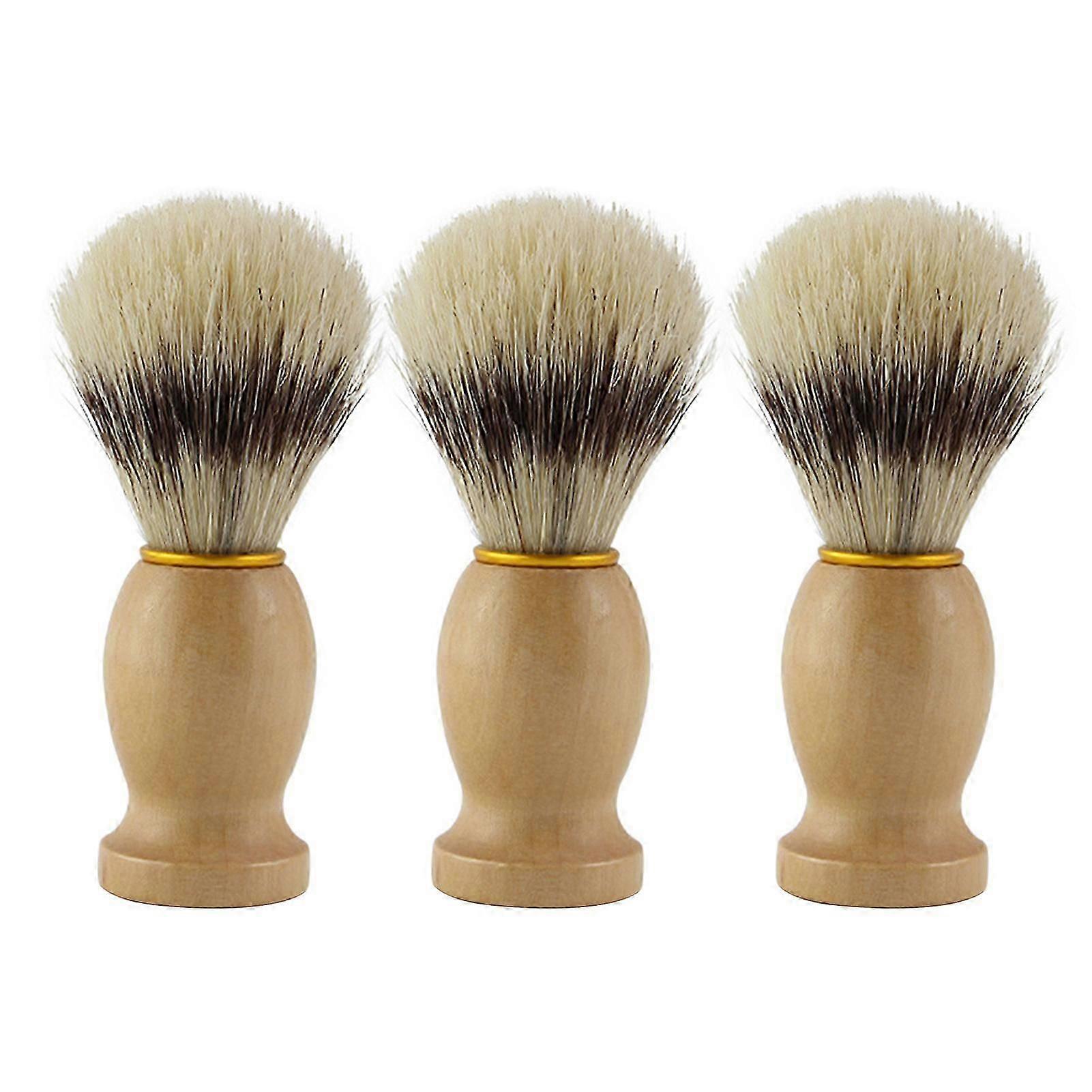 Brosse à barbe pour hommes à manche long Brosse à barbe portable à poils doux Accessoires de salon de coiffure