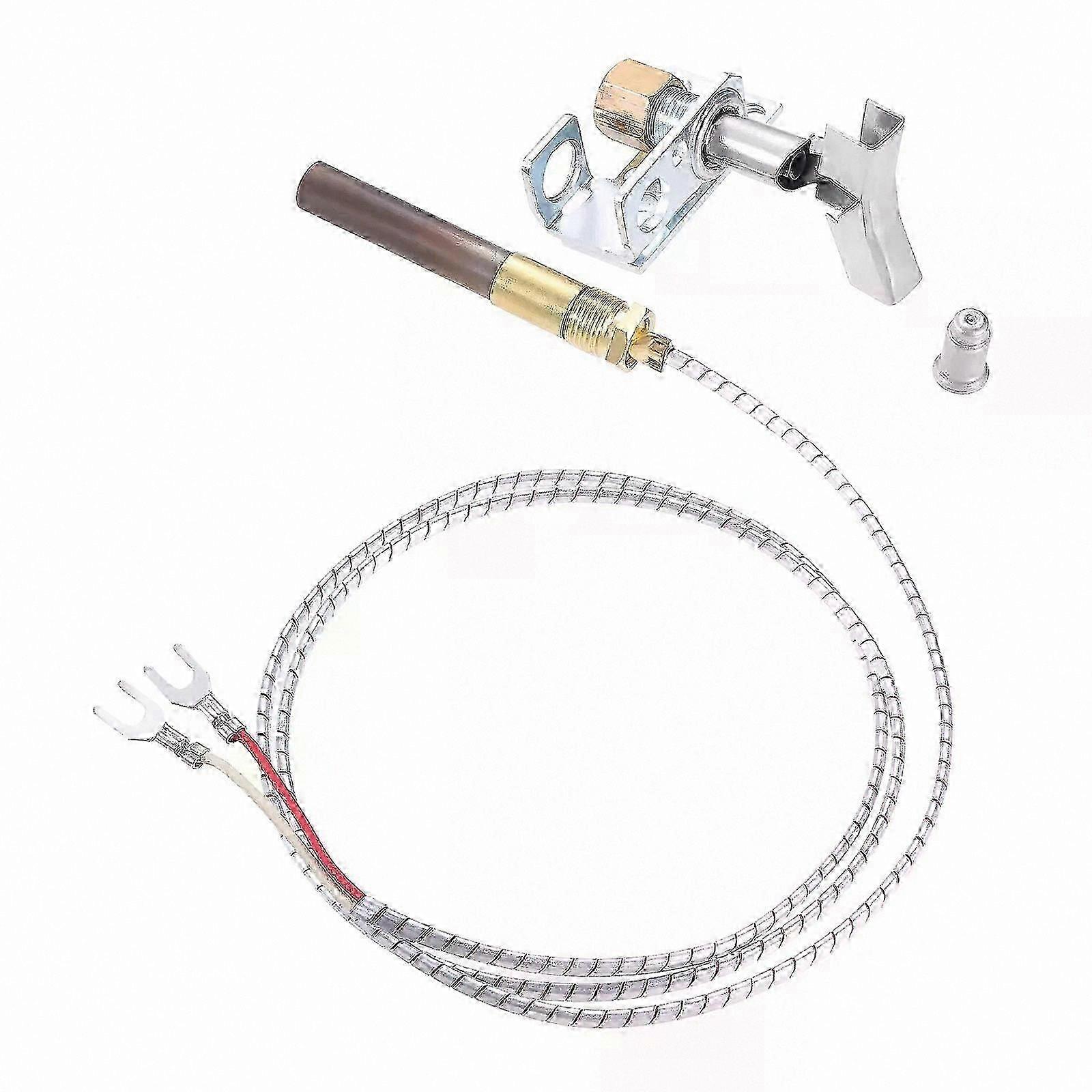 750 Millivolt Thermopile Assembly for Natural Gas and Propane Pilot Burner Orifice, Compatible with Cecilware and Imperial Fryer Series