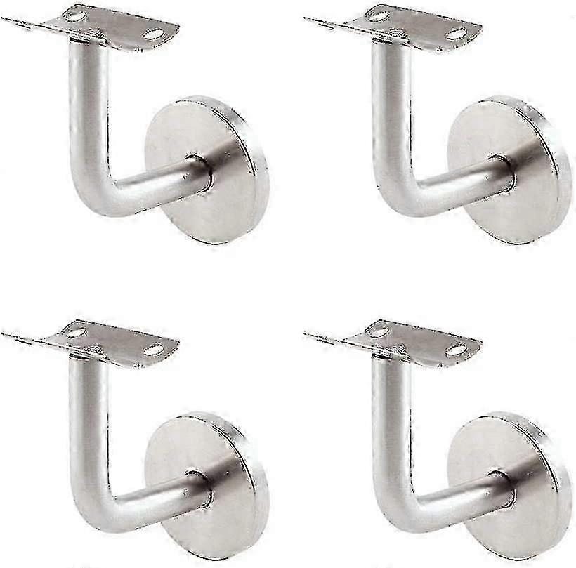 أقواس درابزين من الفولاذ المقاوم للصدأ لجدران السلالم المنزلية (مجموعة من 4 قطع)