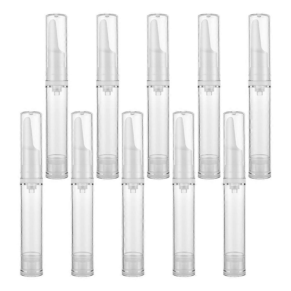 Empty Vacuum Bottle 10Pcs Transparent Plastic for Storage with Clear Visibility