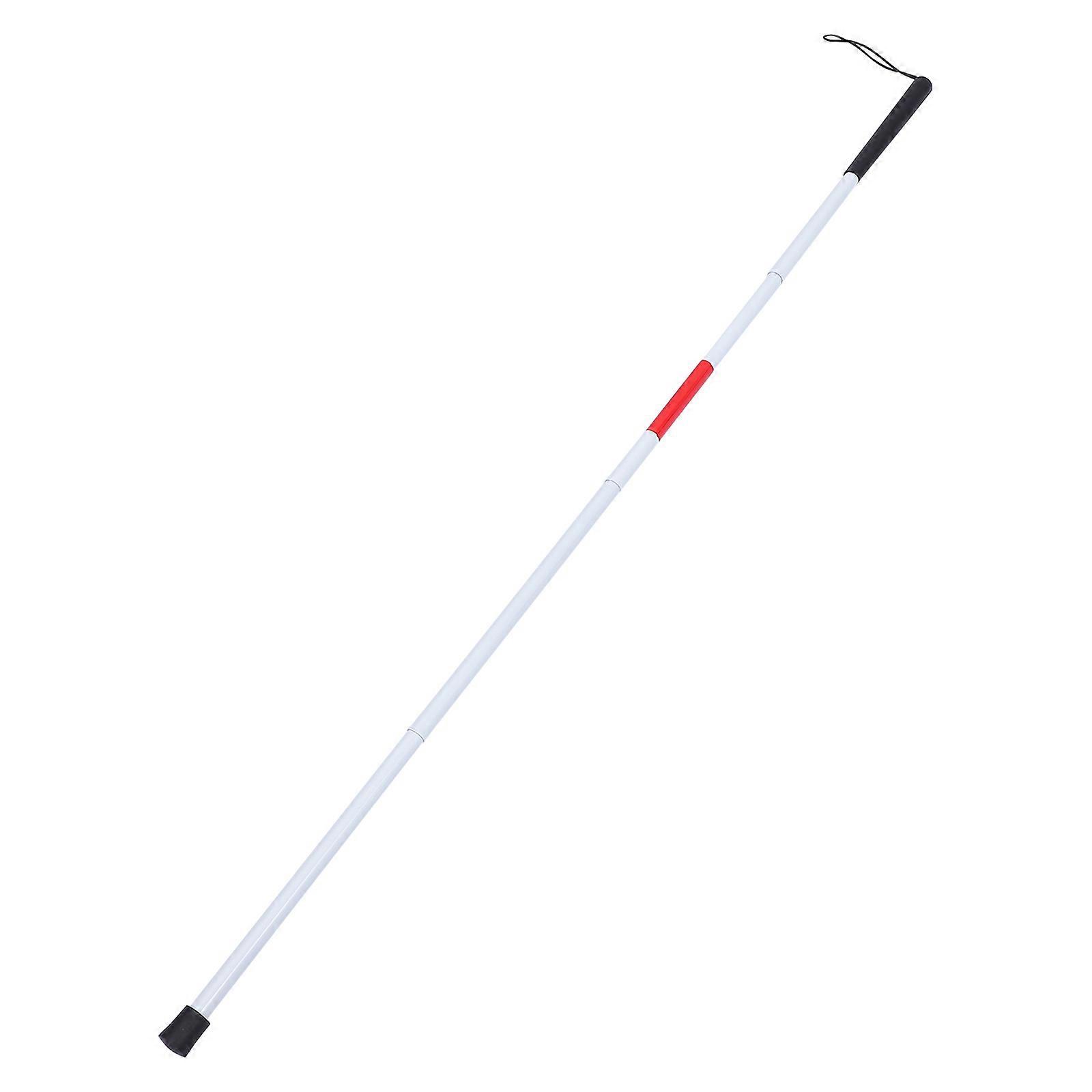 White Aluminium Alloy Walking Stick for Blind People Outdoor Use with Knocking Folding 1Pack