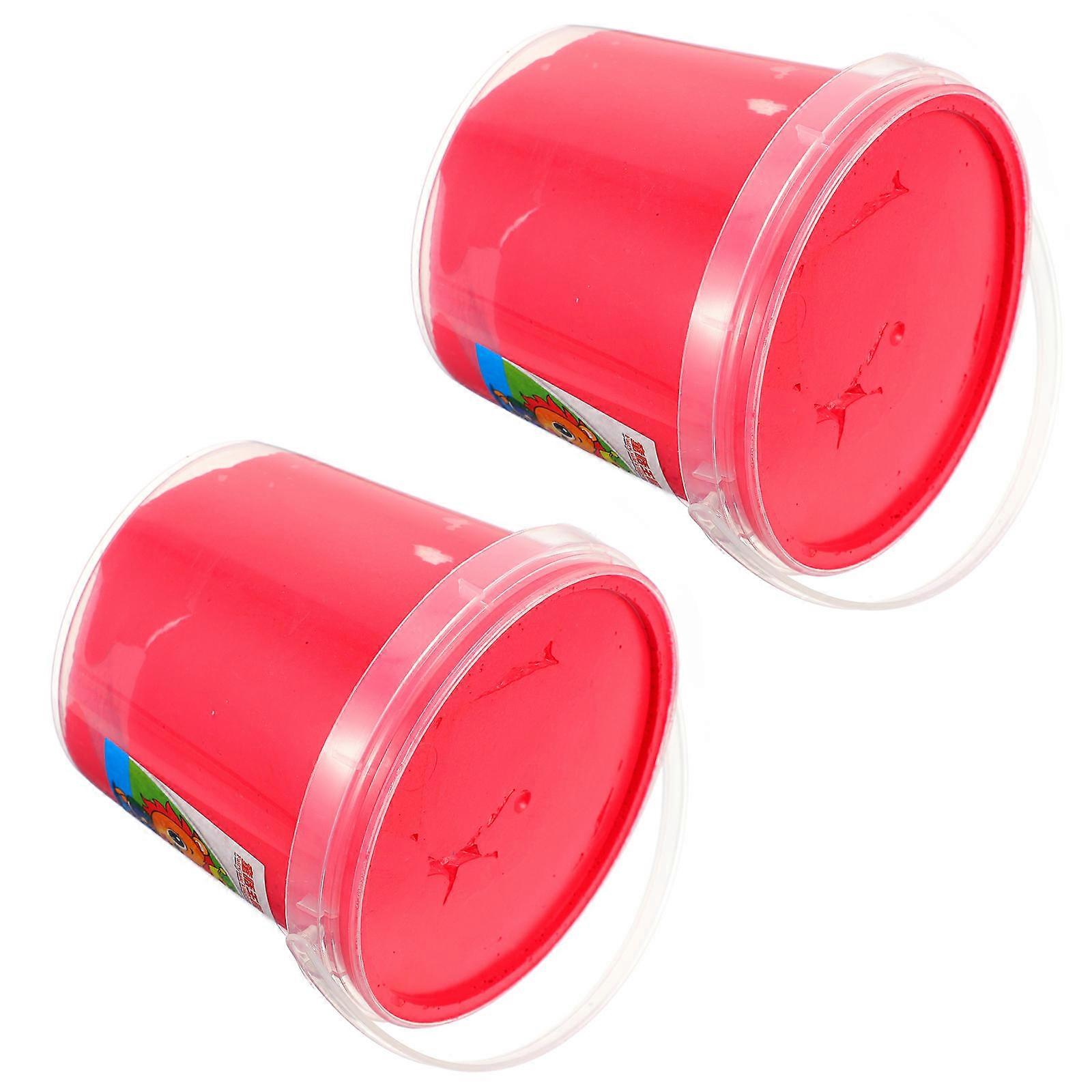 Coloring Clay Diy Clay Kit for Kids Modeling Clay Children Educational Plaything Red Resin Material 2Set