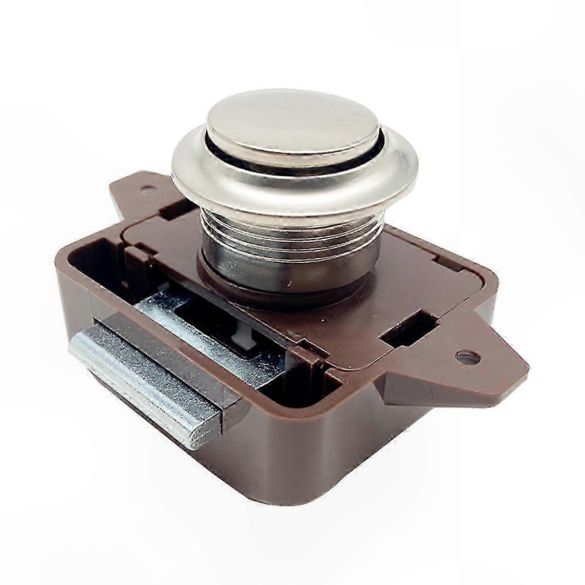 Brown Silver Push Button Latch for RV Motorhome Caravan Cabinets Hardware