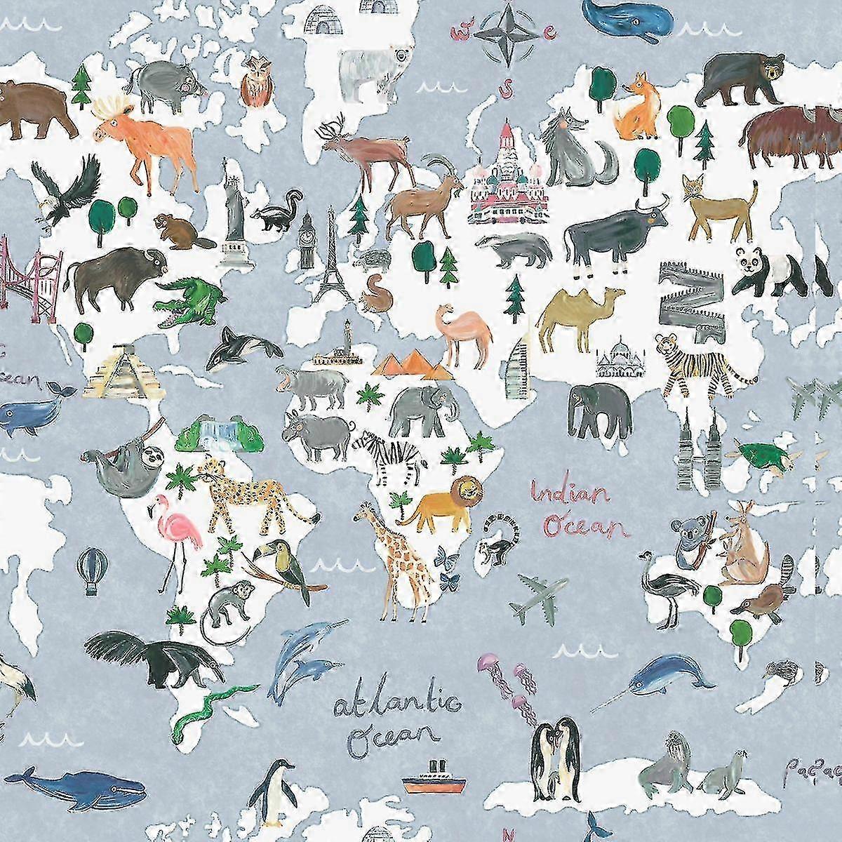 Animal Maps Wallpaper Holden